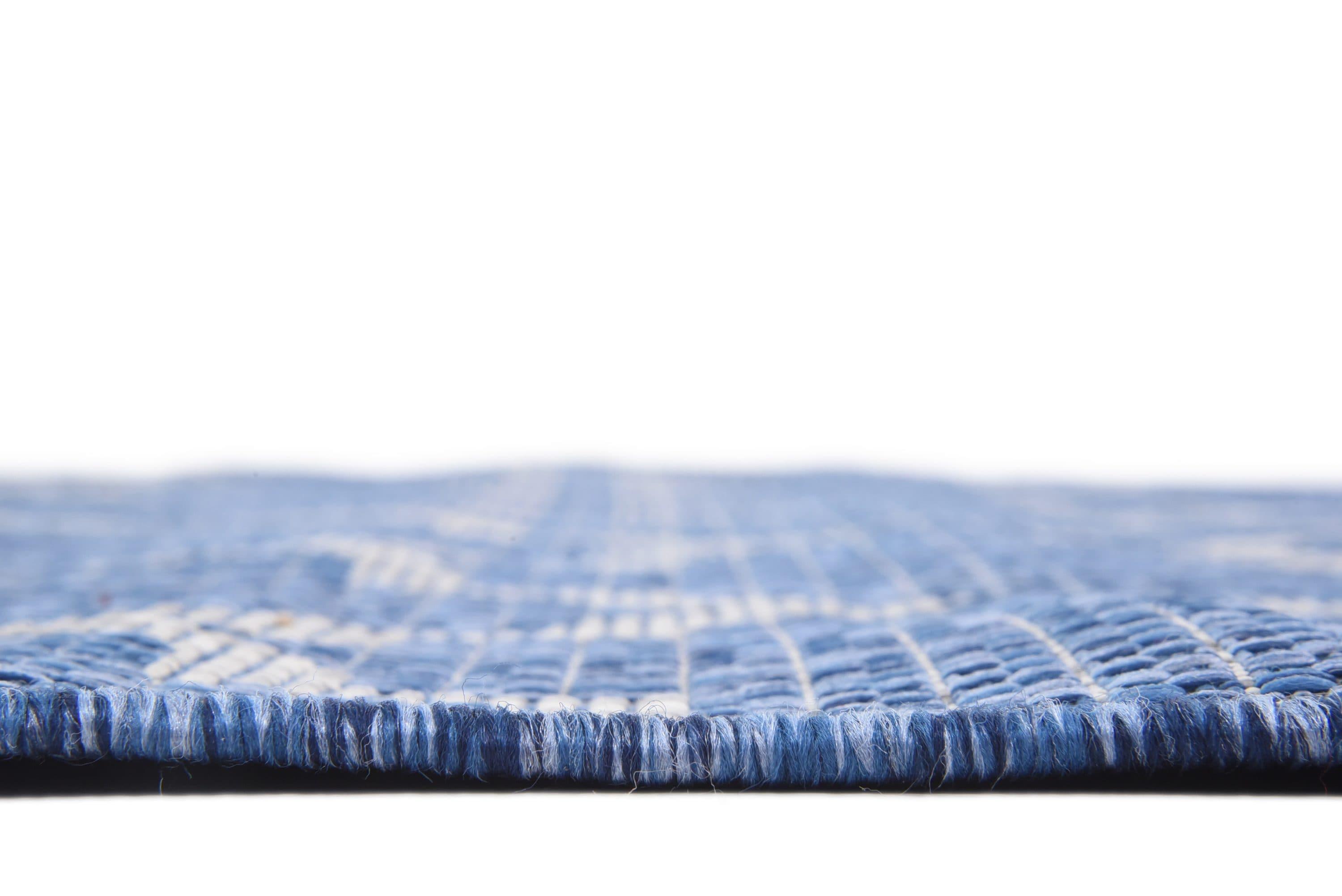 Unique Loom 5' 3 x 8' 0 Rectangle Indoor/Outdoor Trellis Navy Blue Area Rug