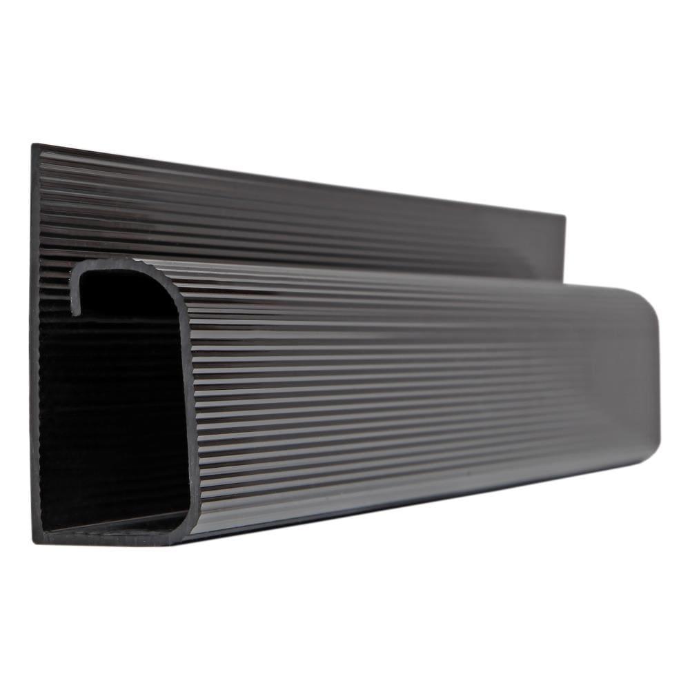 Fleming Supply J Channel Desk Cable Organizer/Cord Concealer Kit - Black, 10 Non-Locking Channels