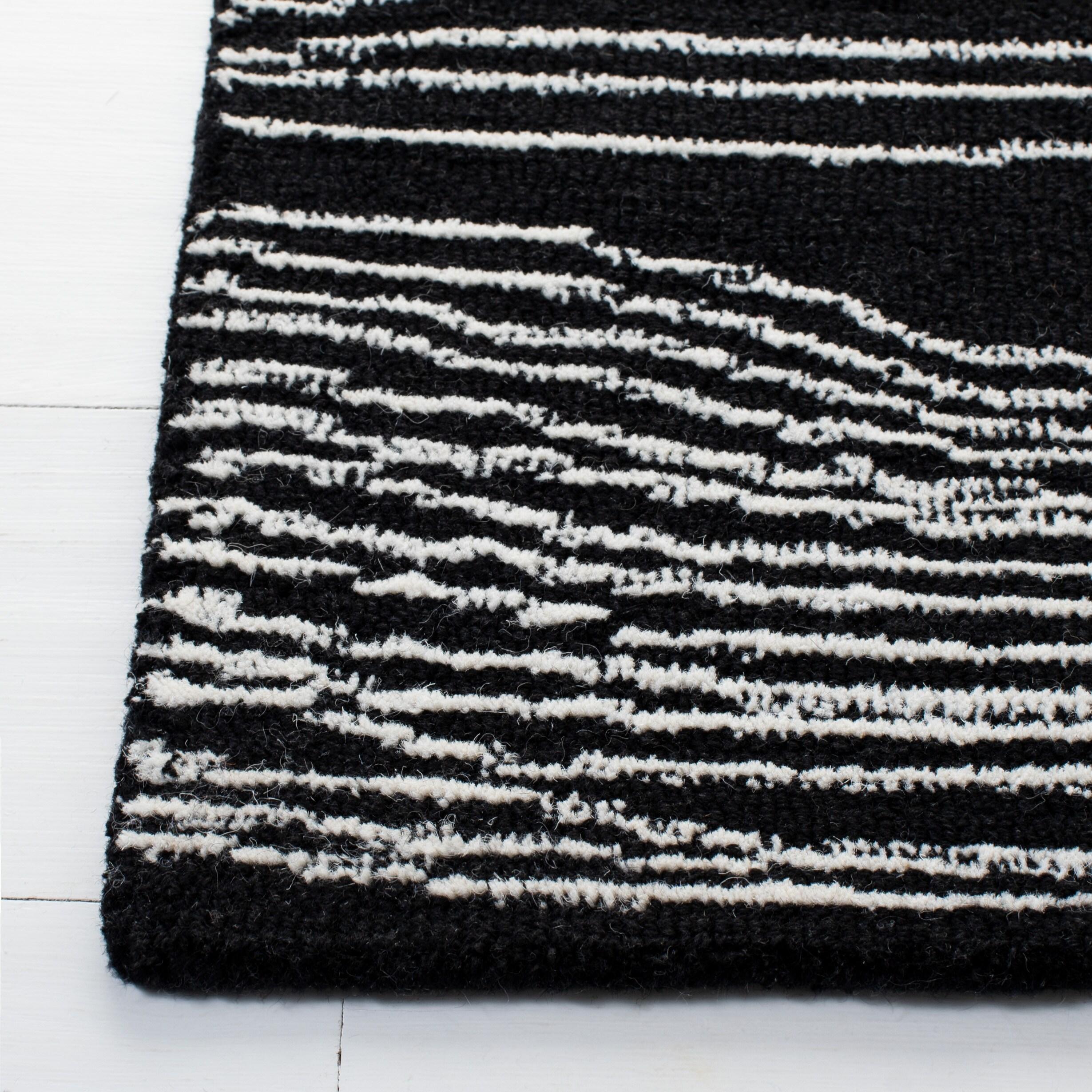 SAFAVIEH Metro Bridget Abstract Area Rug, Black/Ivory, 5' x 8'