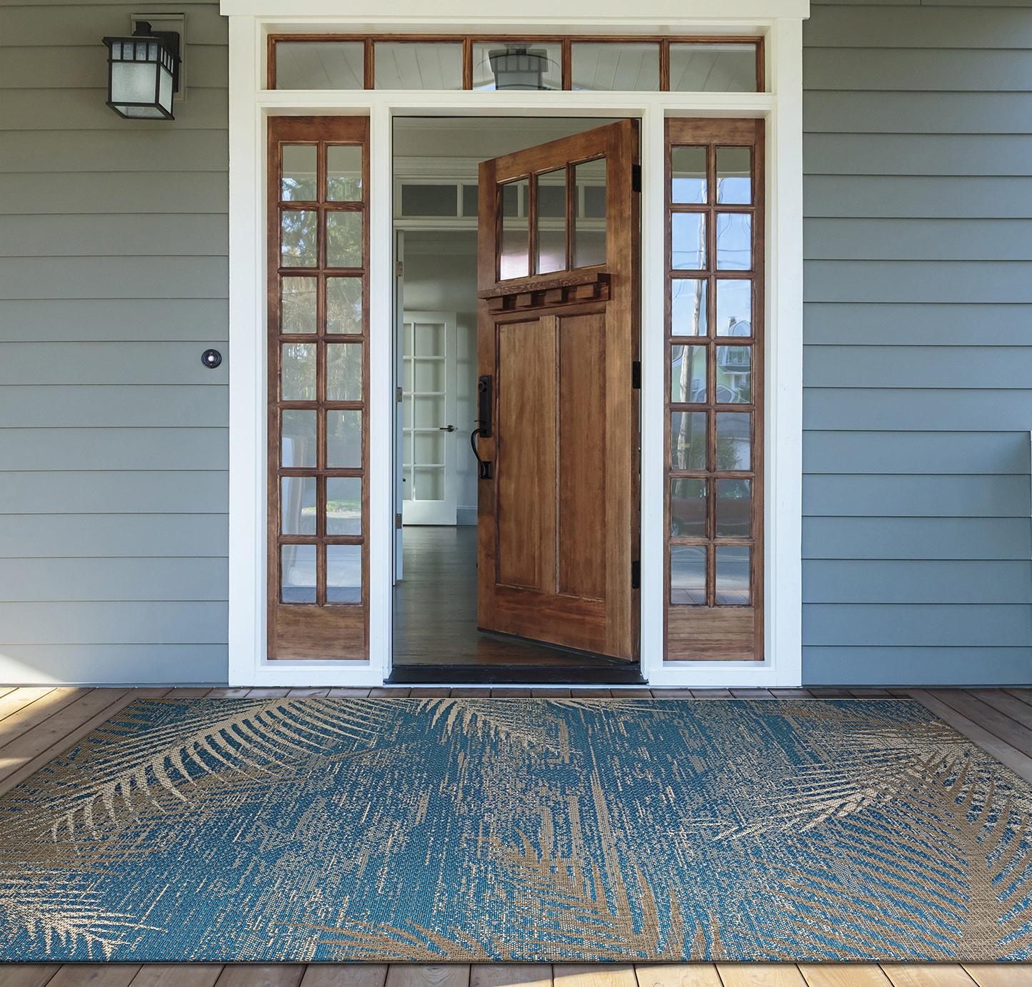 Couristan Monaco Tropical Palms Indoor/Outdoor Area Rug