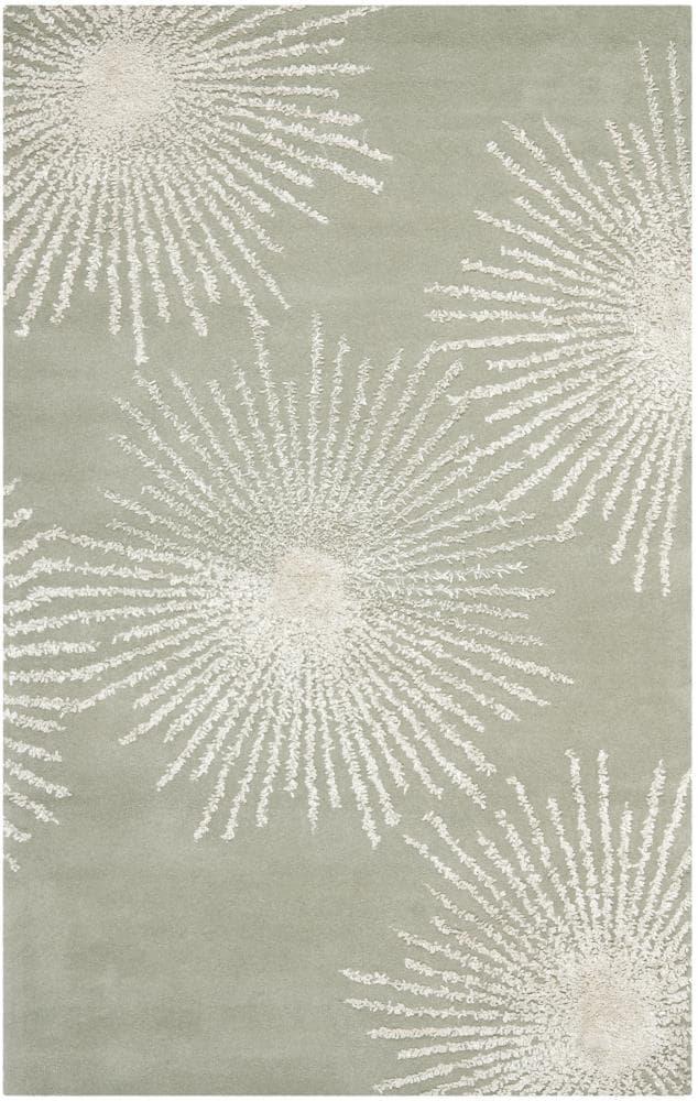 Soho SOH712 Hand Tufted Area Rug - Grey/Ivory - 5'x8' - Safavieh.