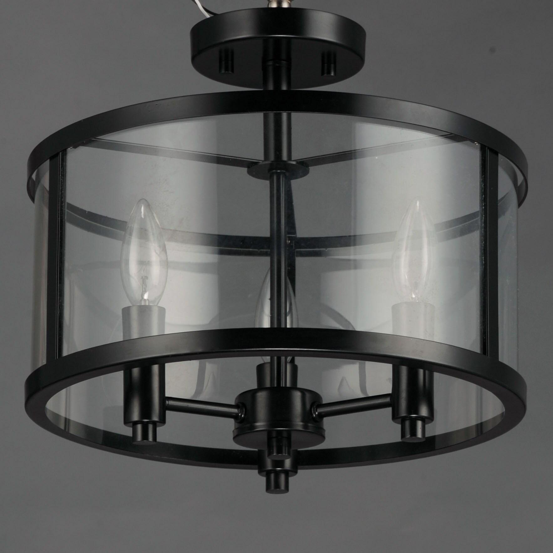 Maxim Lighting - Three Light Semi Flush Mount - Sentinel - Three Light