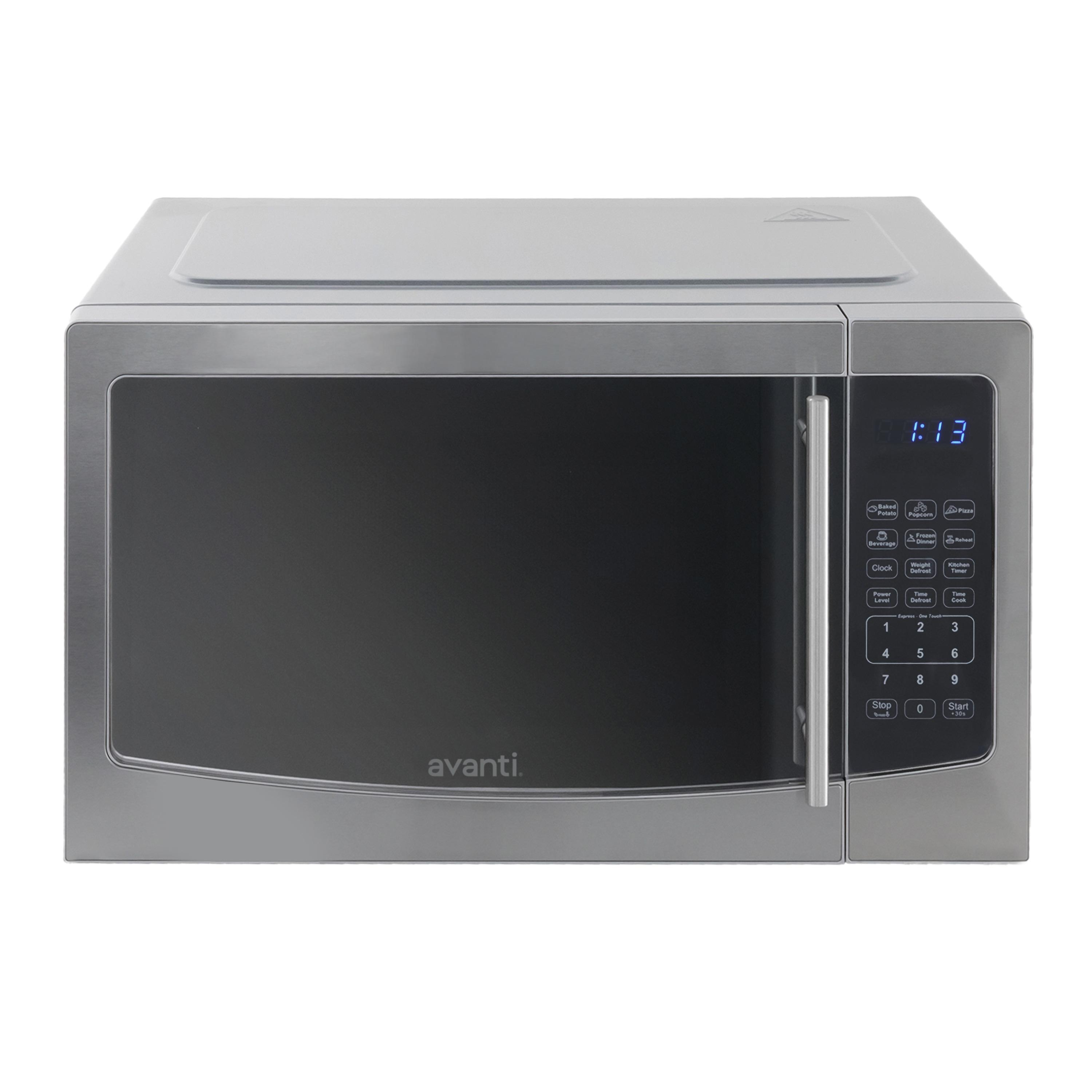 Avanti 1.1 cu. ft. Stainless Steel Microwave Oven, 1,000 W, Mirror-Finish