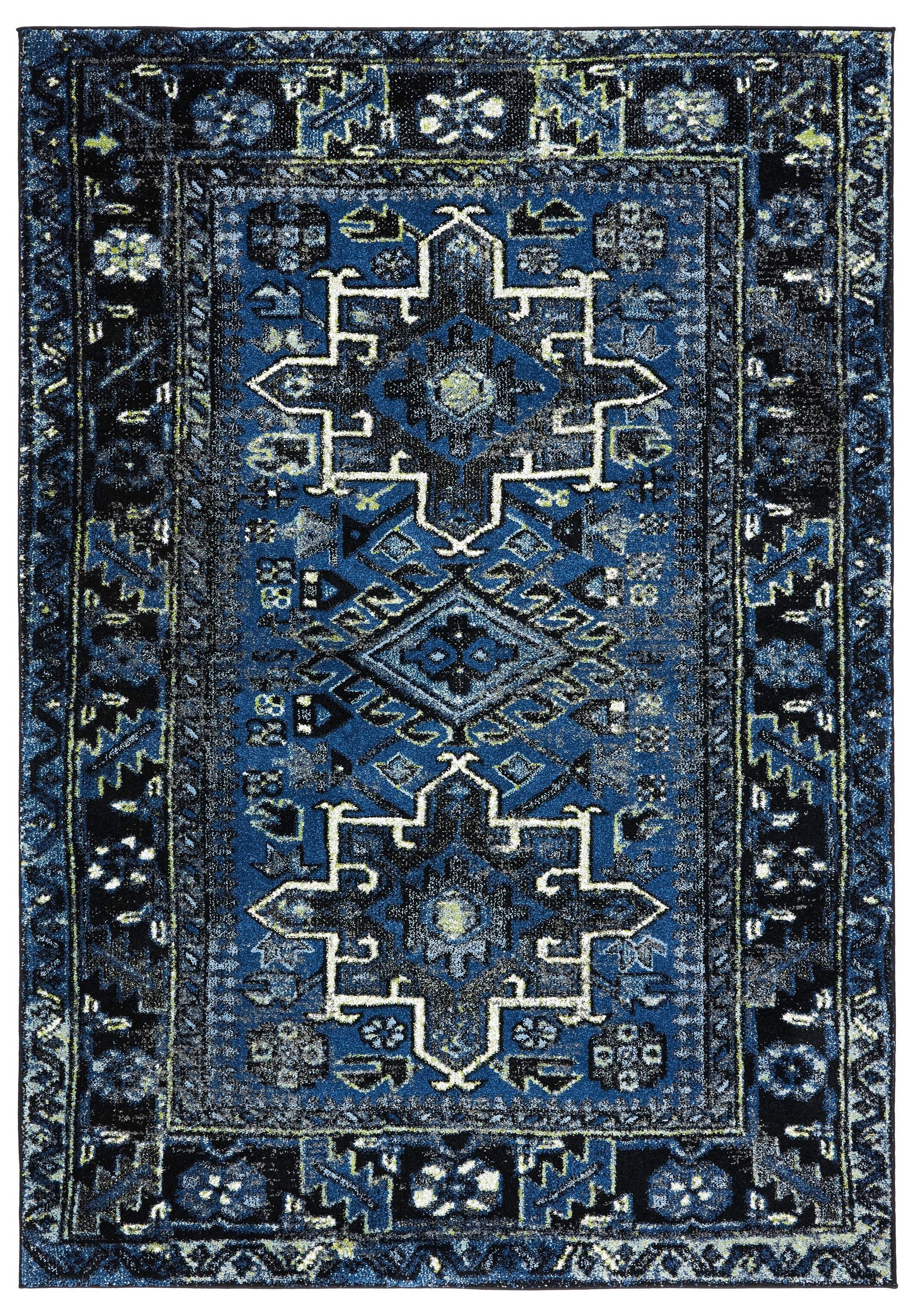 Vintage Hamadan VTH211 Power Loomed Area Rug - Blue/Grey - 8'x10' - Safavieh.