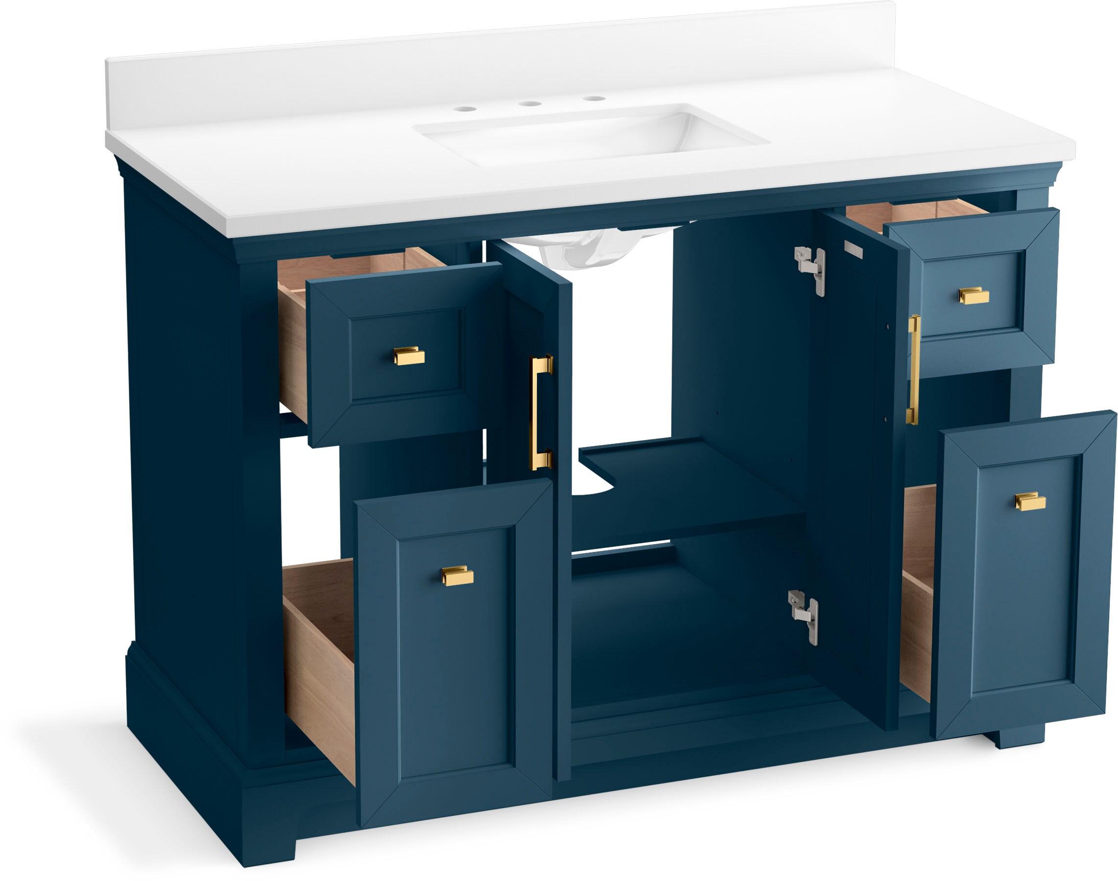 Charlemont 48 In. Bathroom Vanity Cabinet With Sink And Quartz Top