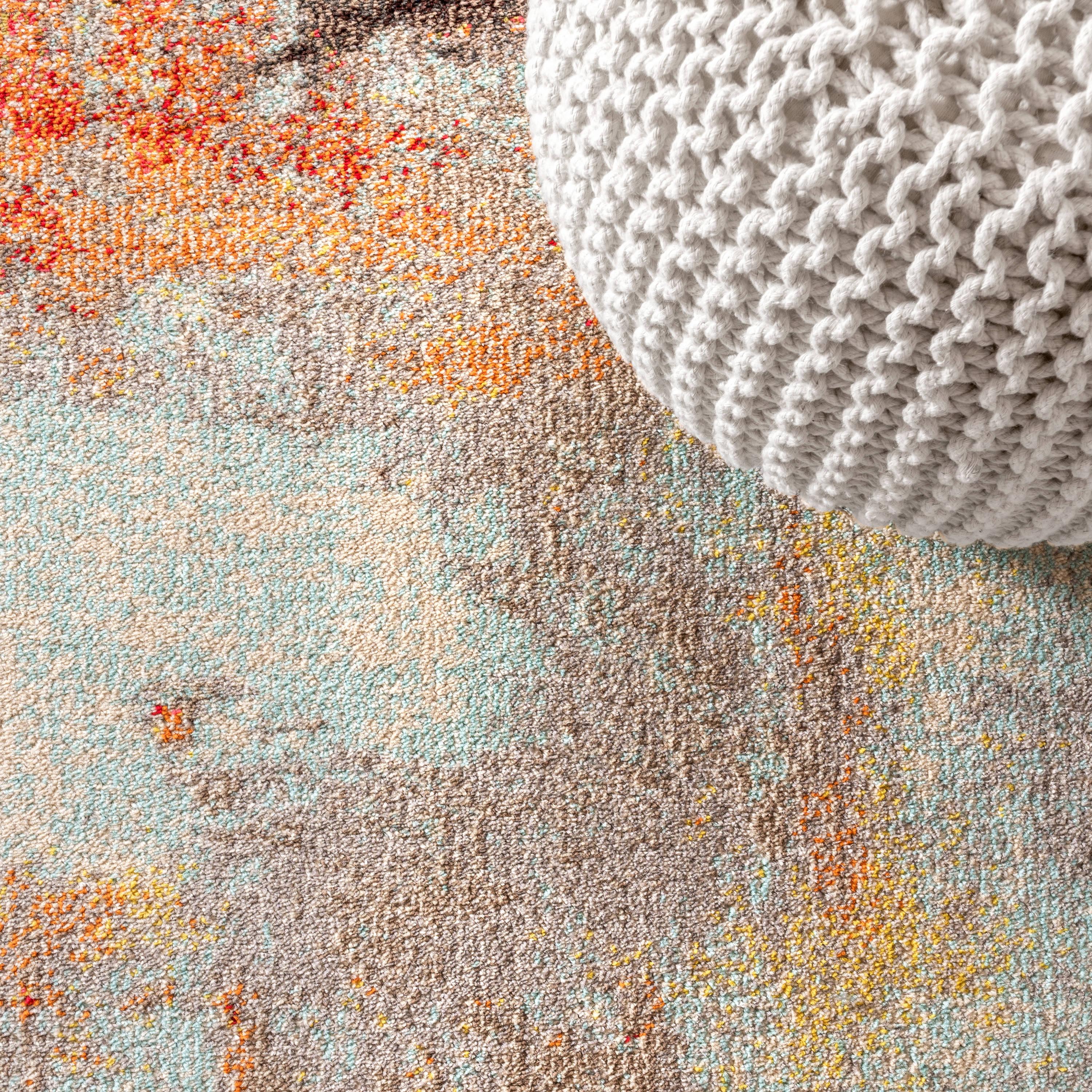 JONATHAN Y Contemporary POP Modern Abstract Vintage Cream/Orange 3 ft. x 5 ft. Area Rug