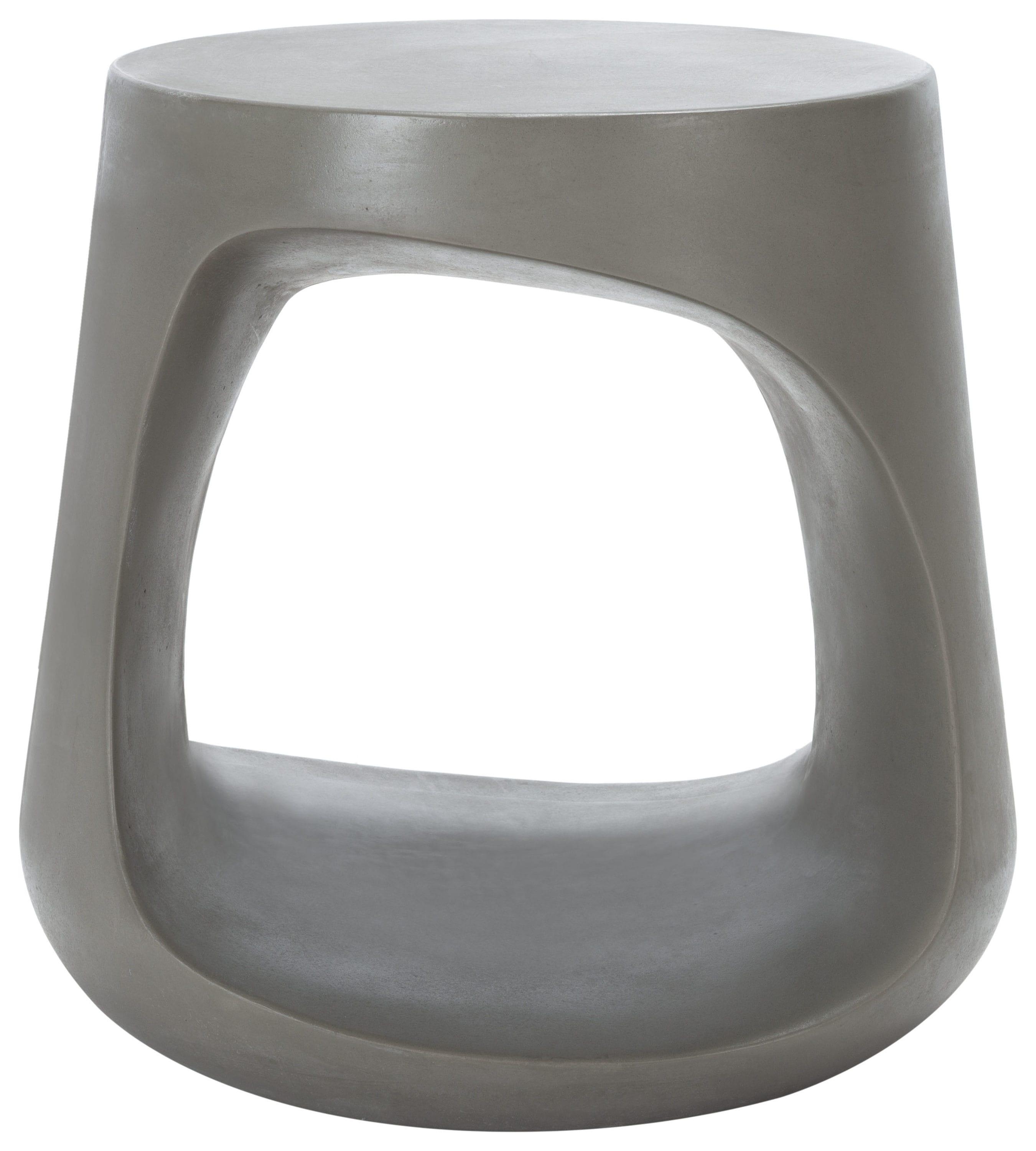 Vikki Concrete Accent Stool - Indoor/Outdoor - VNN1040 - Gray - Safavieh
