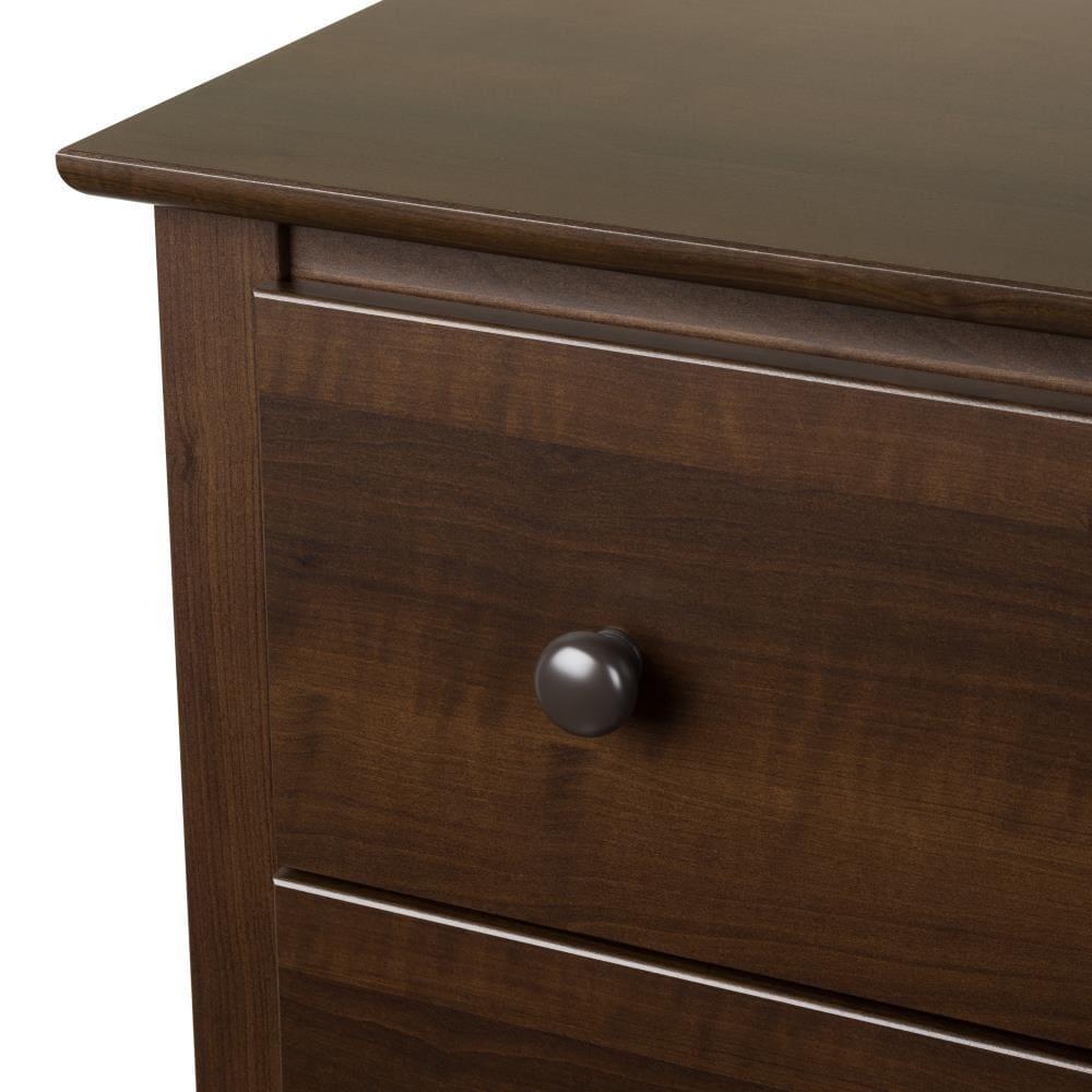 Prepac Fremont Nightstand - Espresso: Wood Composite, 3 Storage Drawers, Bedroom Furniture