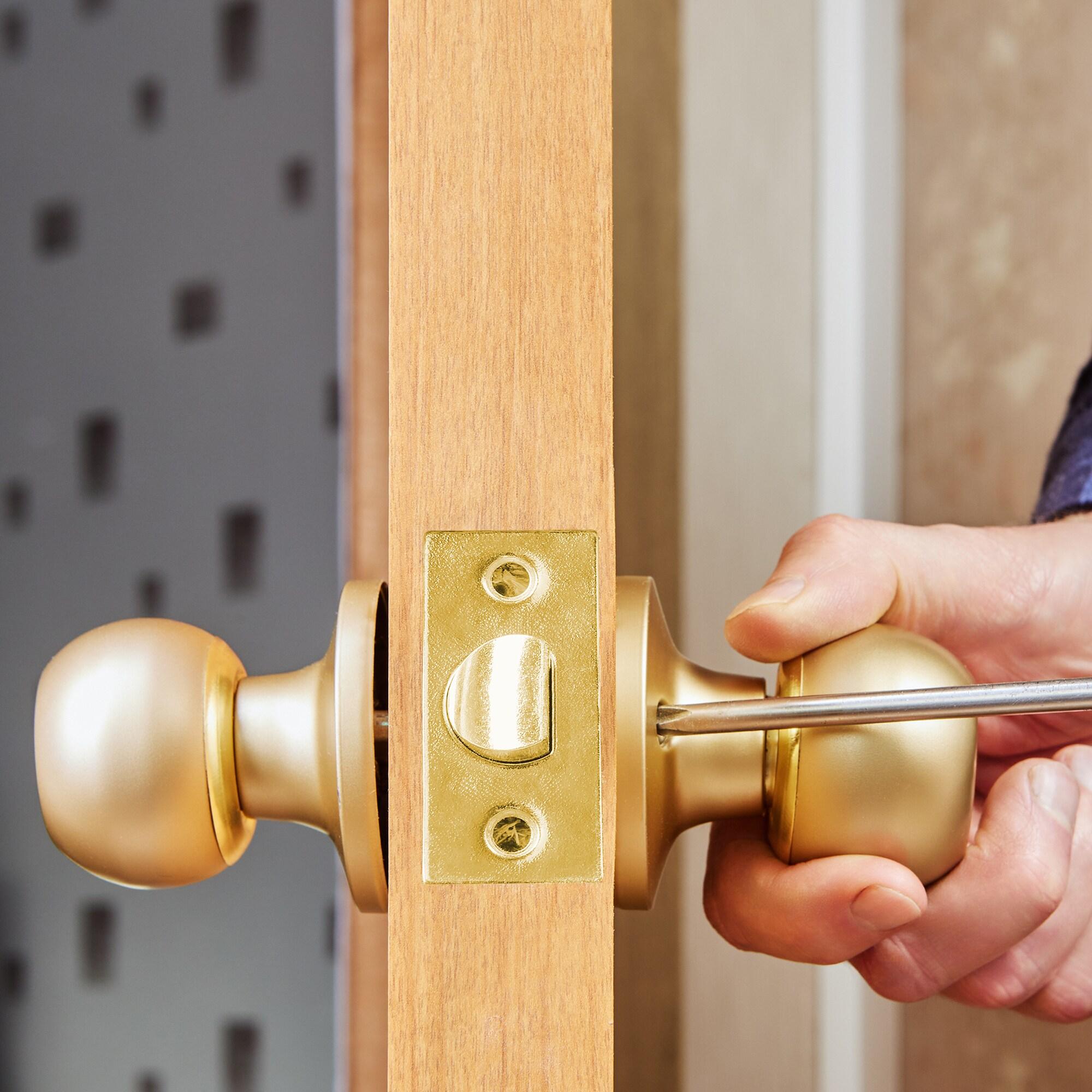 Prime-Line Steel Passage Door Latch, 1 in. x 2-1/4 in. Dimensions with 9/32 in. and 1/4 in. Square Drive, Brass (Single Pack) | Wayfair