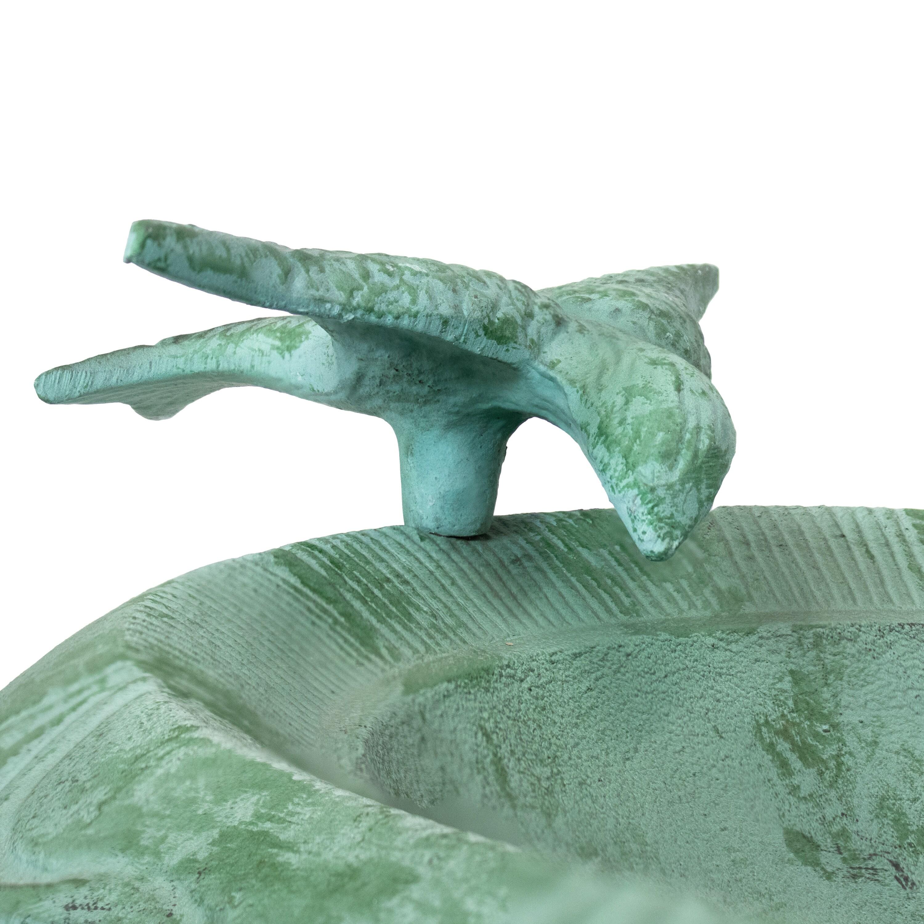Garden Visitor Freestanding Cast Aluminum Outdoor Bird Bath