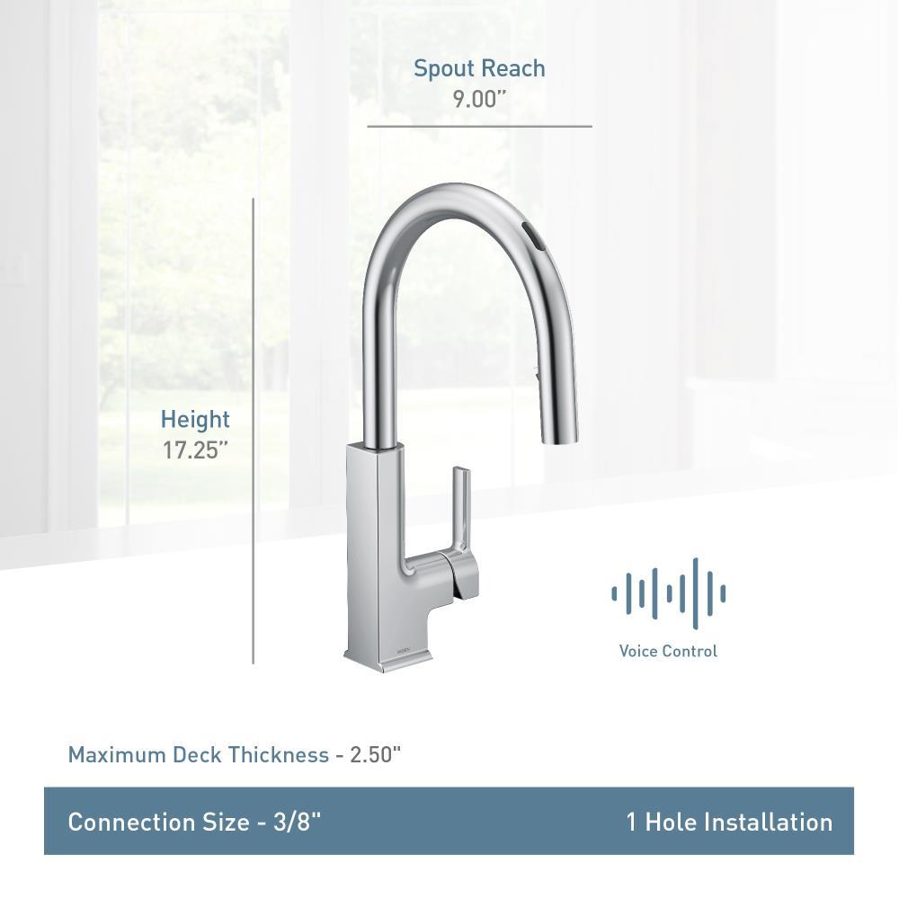 STo Smart Touchless Single Handle Kitchen Faucet with Wave and Accessories