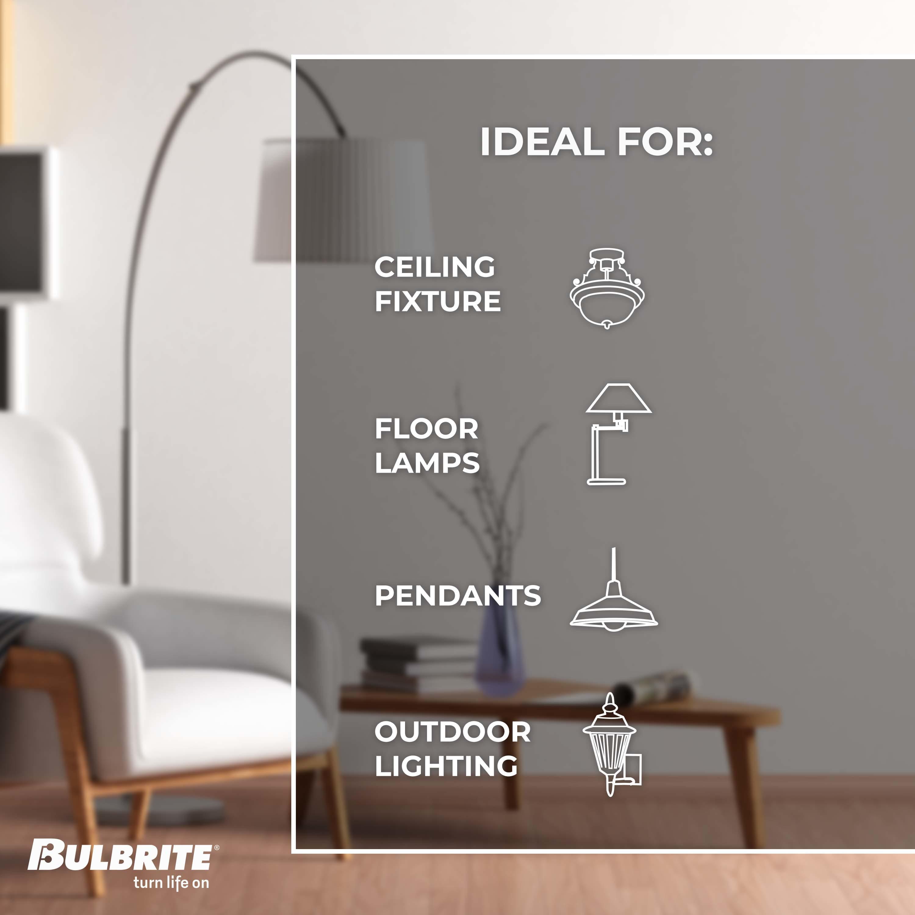 Oversized G63 Clear LED Edison Bulb, 60 Watt Equivalent, E26 Dimmable 2200K