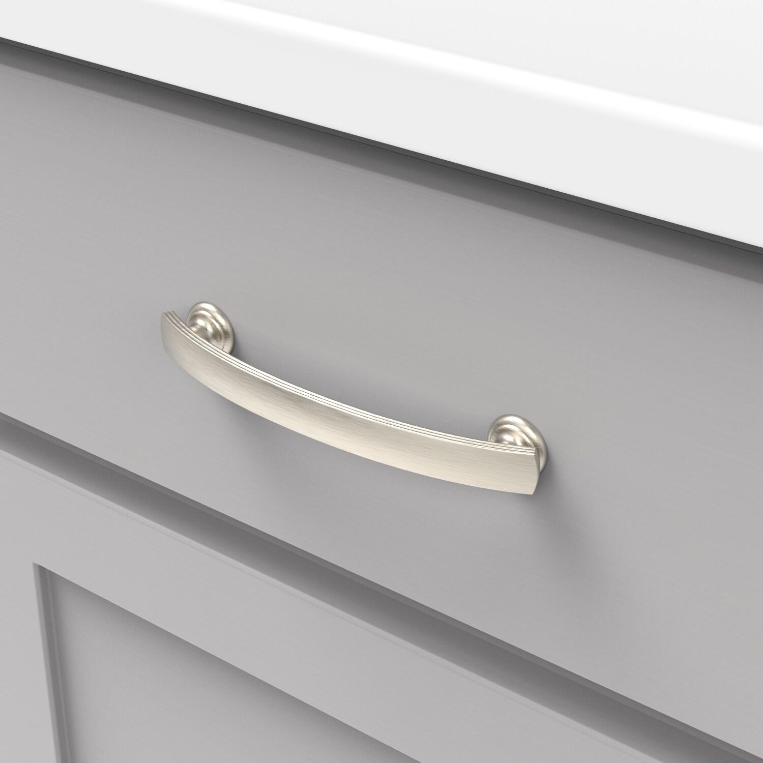 American Diner 5-1/16 in. Modern Arch Cabinet Pull Satin Nickel Handle for Kitchen, Bathroom, and Furniture (10 Pack)