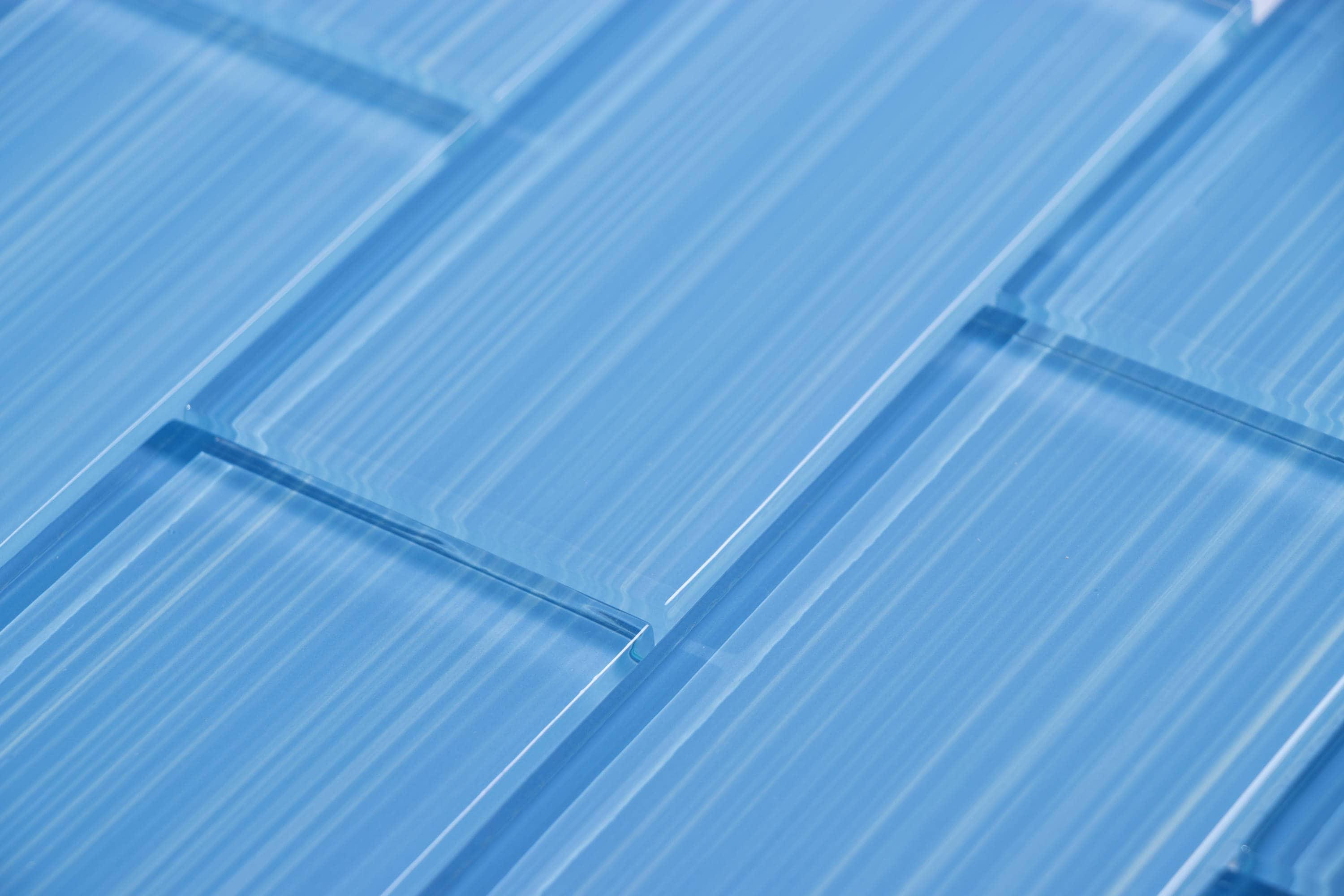 Premium Hand Painted 3" x 6" Straight Edge Glass Mosaic Subway Tile
