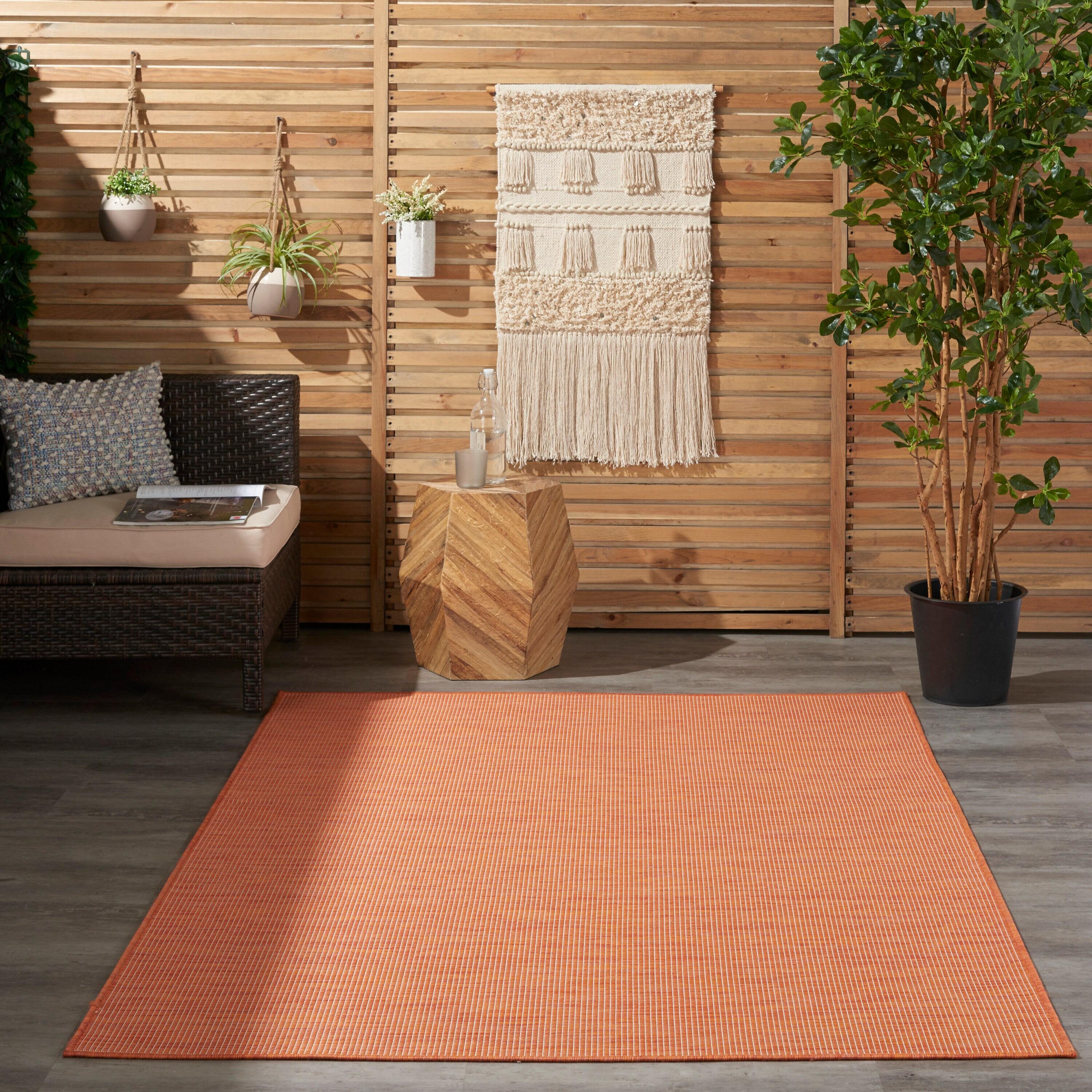 Nourison Positano POS01 Indoor/outdoor Area Rug - Terracotta 4' x 6'