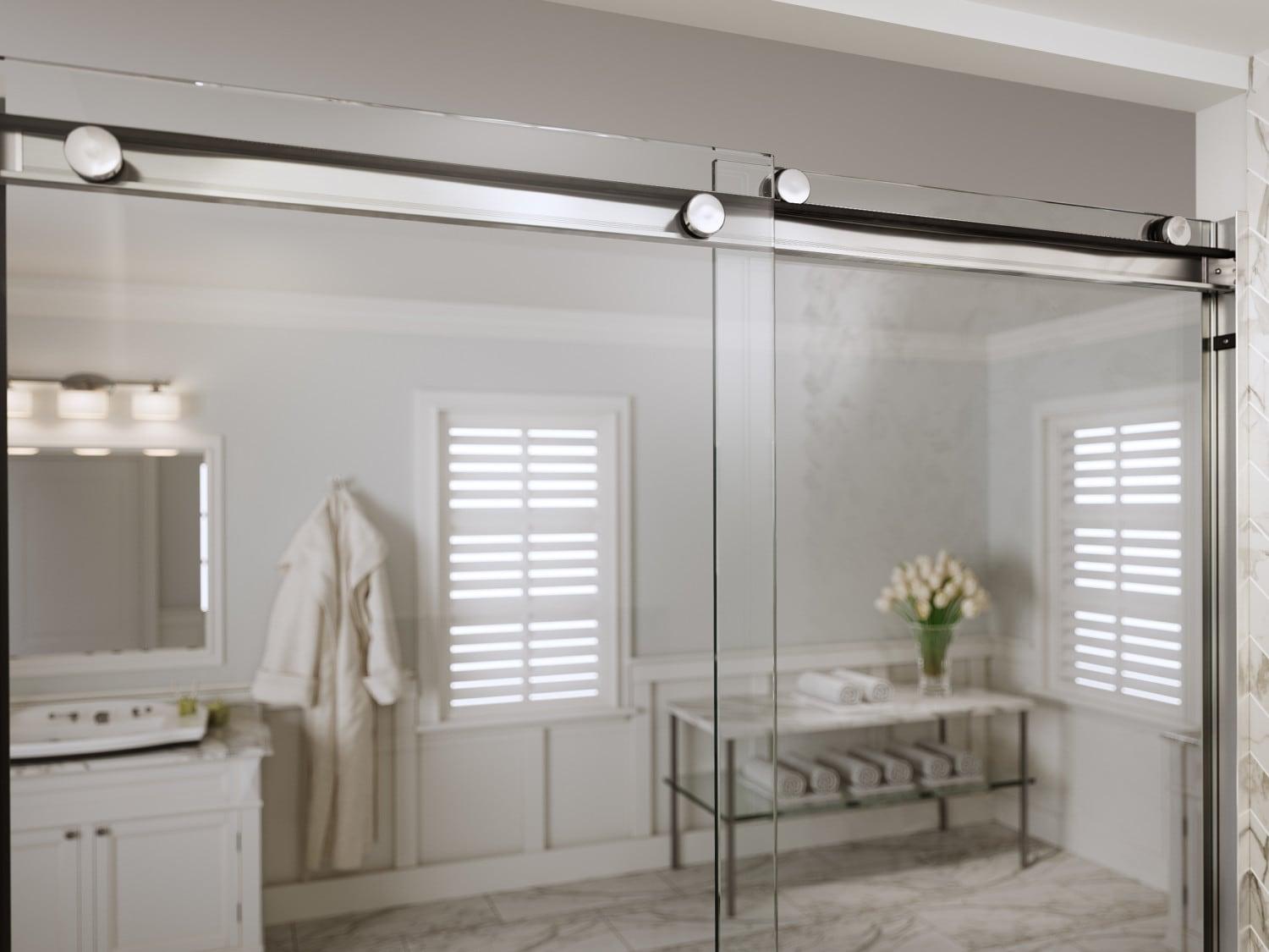 Rotolo 44" W X 76" H Bypass Semi-Frameless Shower Door