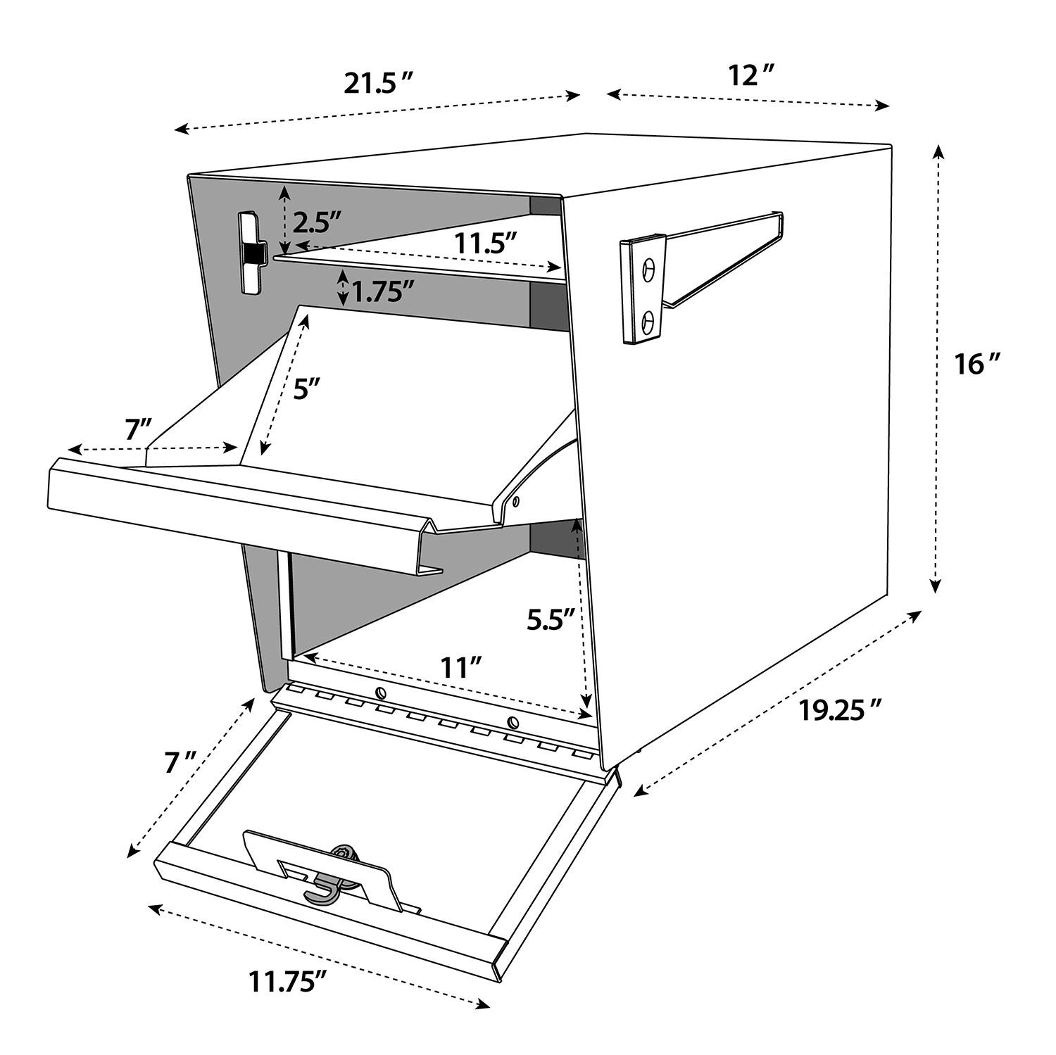 Package Master Locking Post Mounted Mailbox