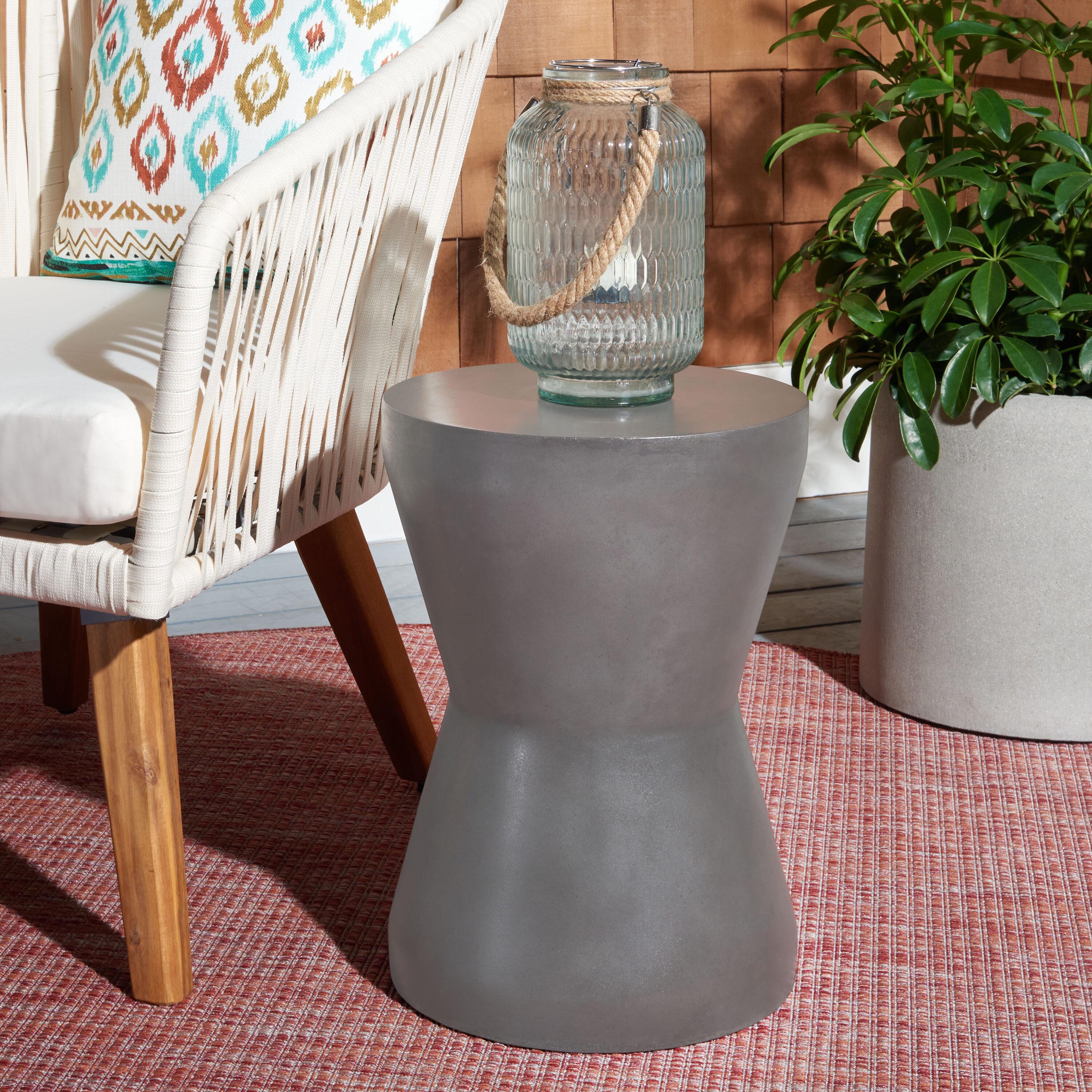 Torre Accent Stool - Indoor/Outdoor - VNN1001 - Gray - Safavieh