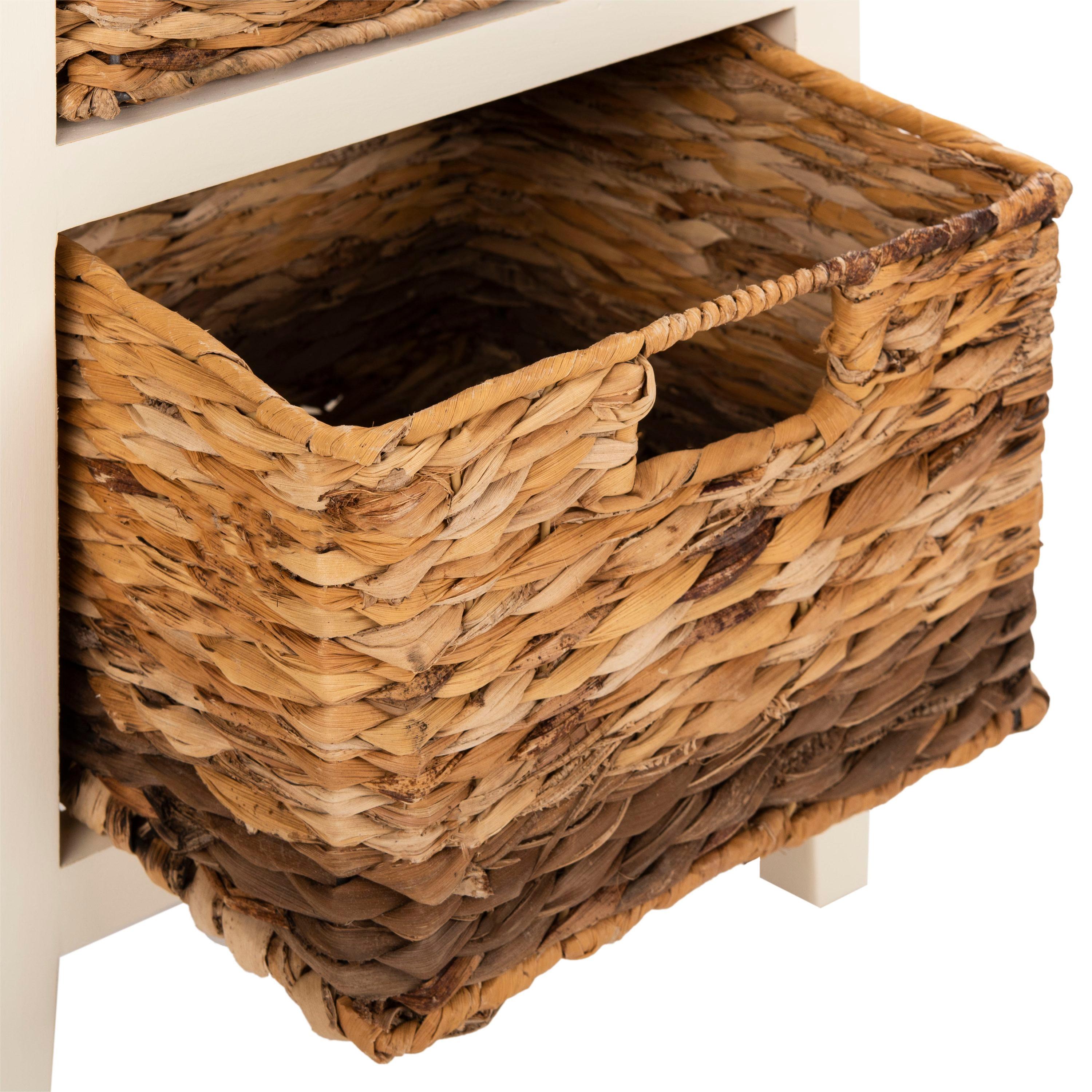 Everly Drawer Side Table - Vintage White - Safavieh.