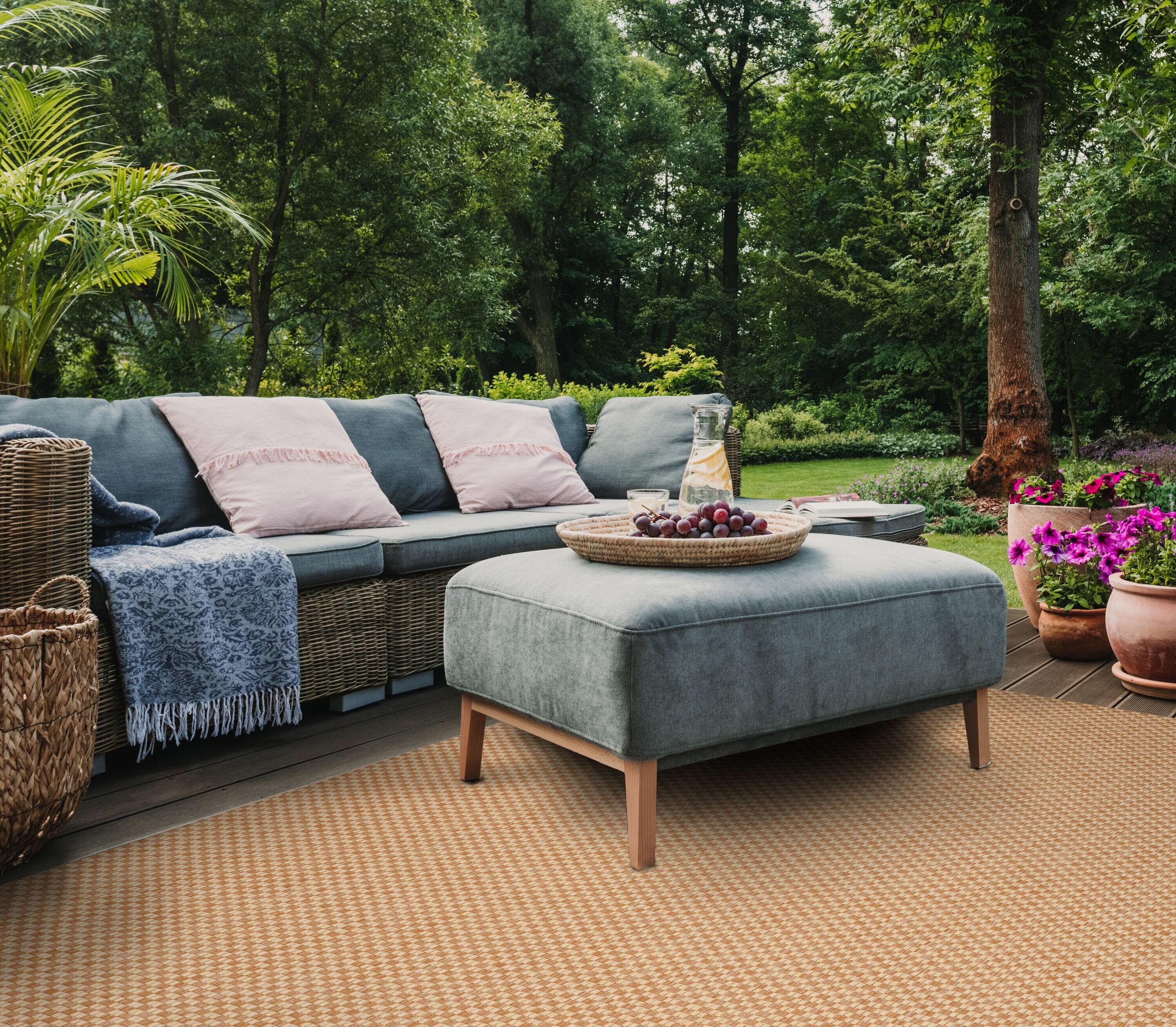 Courtyard CY8653 Power Loomed Indoor and Outdoor Area Rug - Natural/Cream - 9'x9' - Safavieh