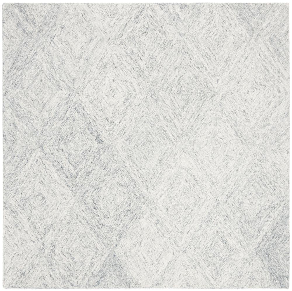 Abstract ABT767 Hand Tufted Area Rug - Silver - 6' X 6' Square - Safavieh.