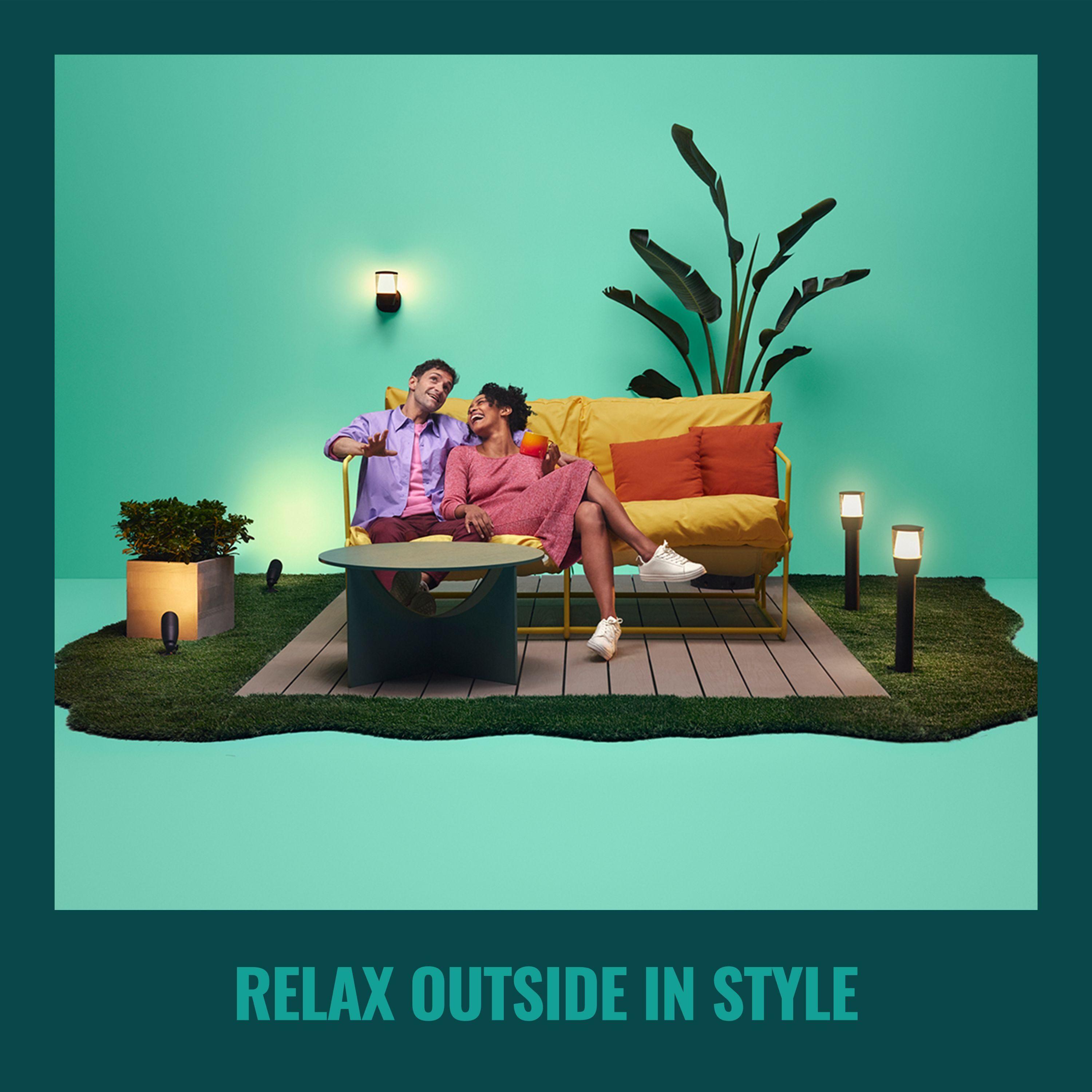 WiZ Connected LED Color Changing Outdoor Spotlight Extension - Starter Kit Required - Weatherproof - Control with WiZ App - Works with Google Home, Alexa, and Siri Shortcuts - 2 Pack