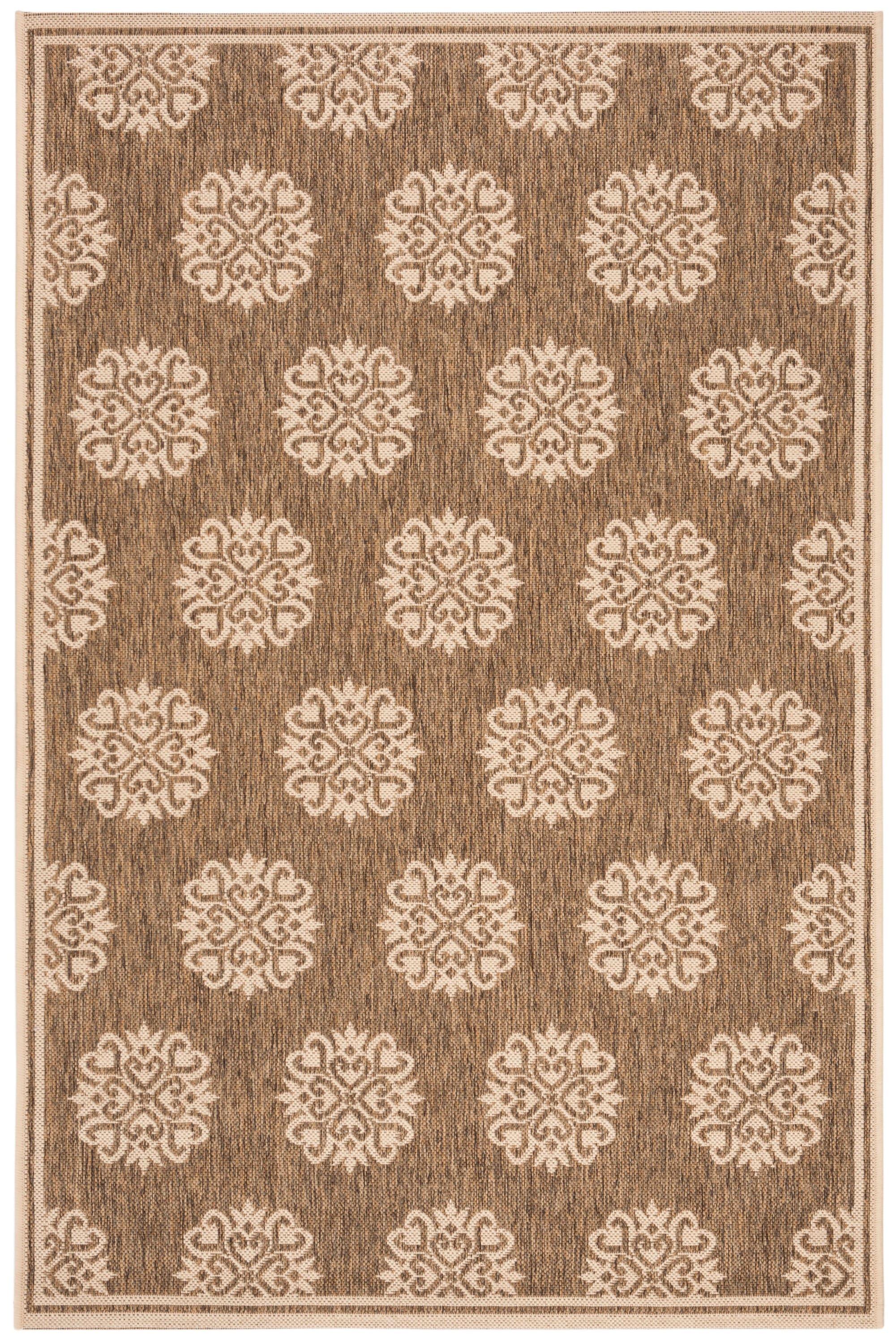 SAFAVIEH Beach House Regent Geometric Indoor/Outdoor Area Rug, Beige/Cream, 4' x 6'