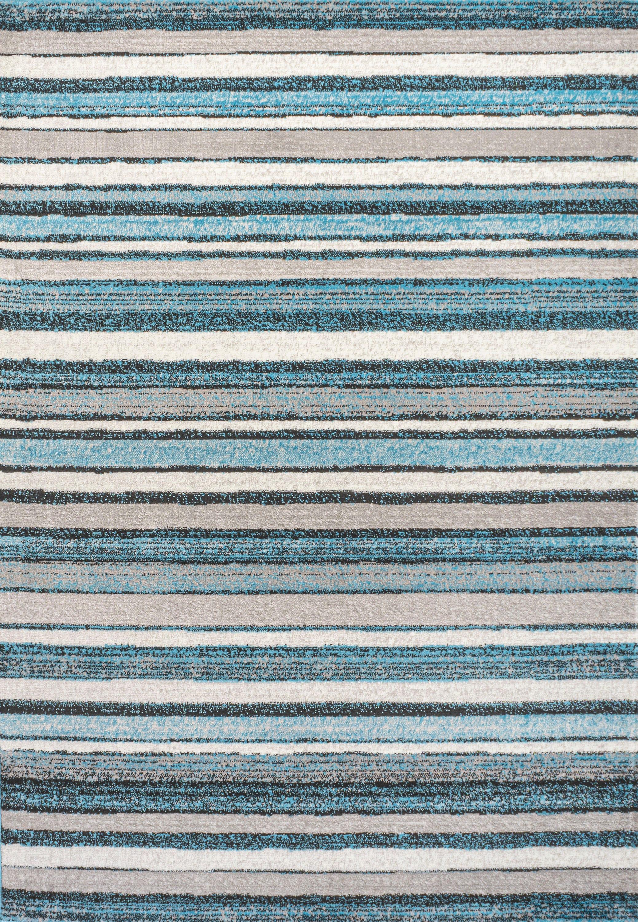 3' x 5' Magnolia Beach Strie' Striped Area Rug, Blue/Navy - JONATHAN Y