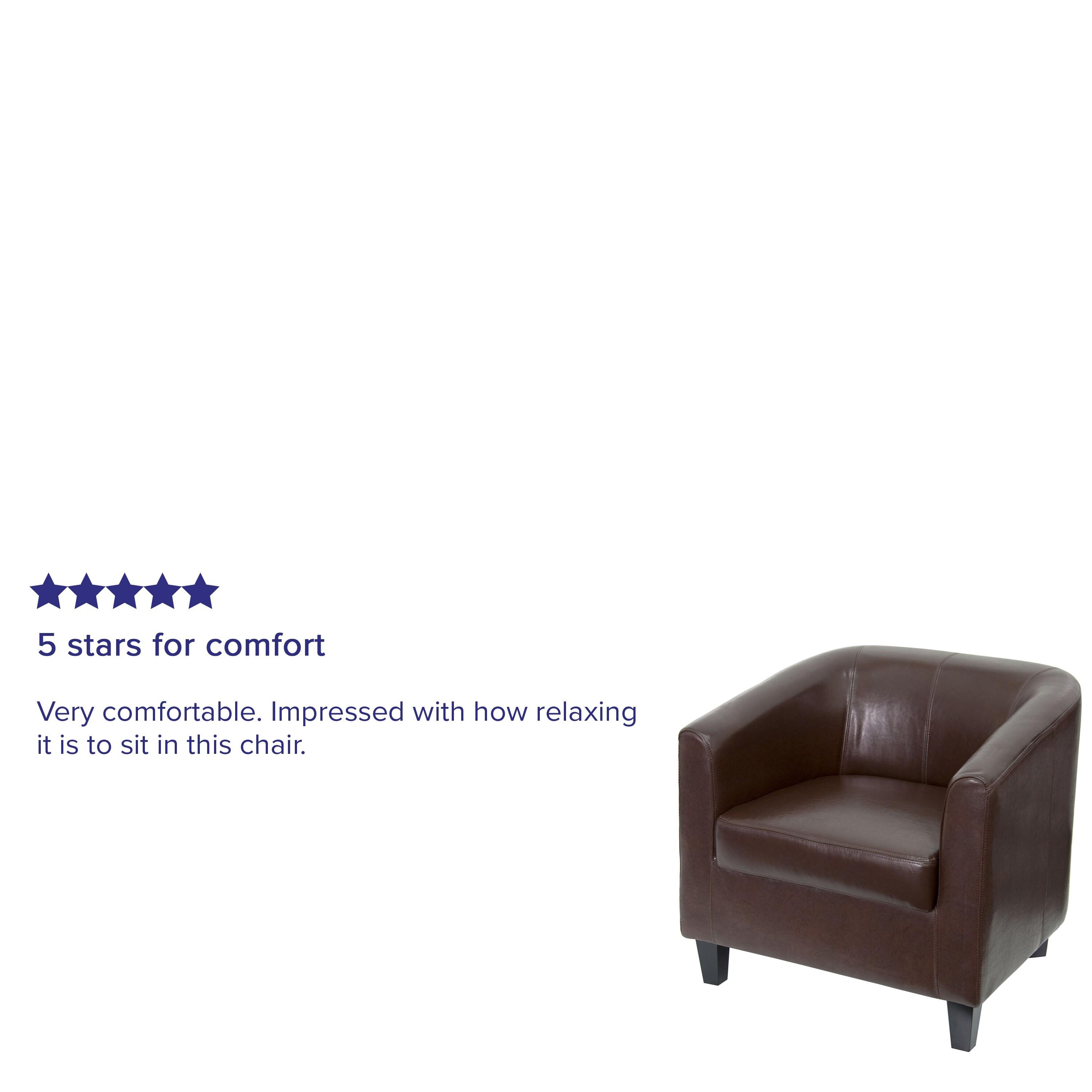 Flash Furniture Katie LeatherSoft Lounge Chair with Sloping Arms