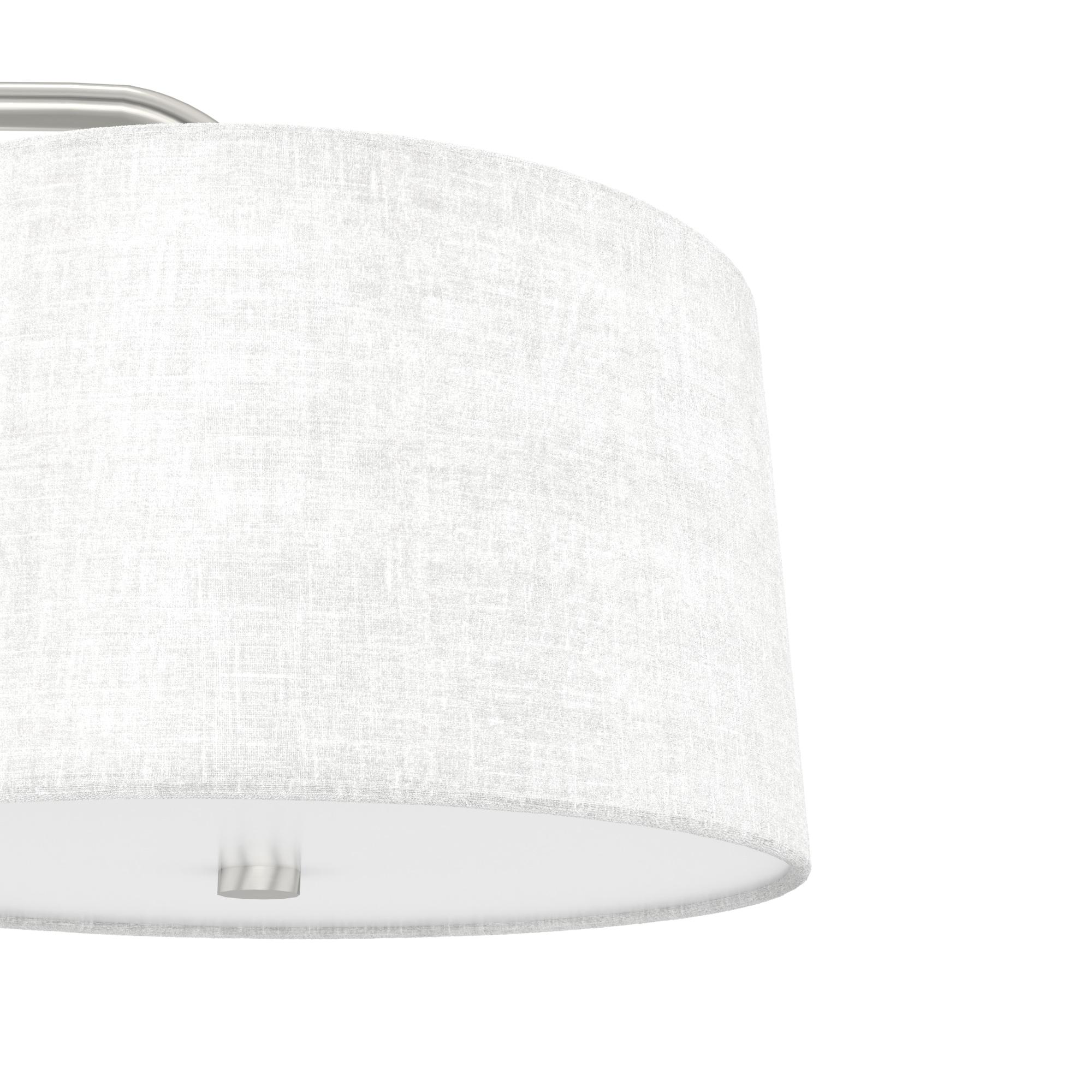 Hunter - Cottage Hill 4-light Brushed Nickel, Large Chandelier, Dimmable, Modern Style, Linear Shaped, for Bedrooms, Kitchens, Dining, Living Rooms - 19892