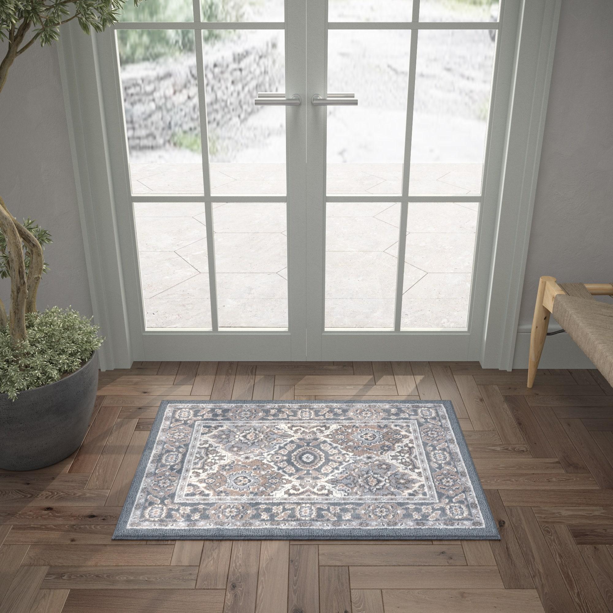 Tayse Madison Area Rug MDN3609 Traditional Gray Garland Repeat 2' x 3' Rectangle