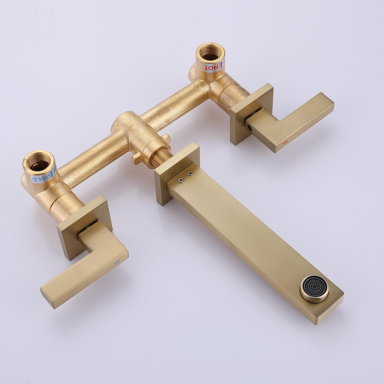 Wall Mounted Optional 2-handle Bathroom Faucet