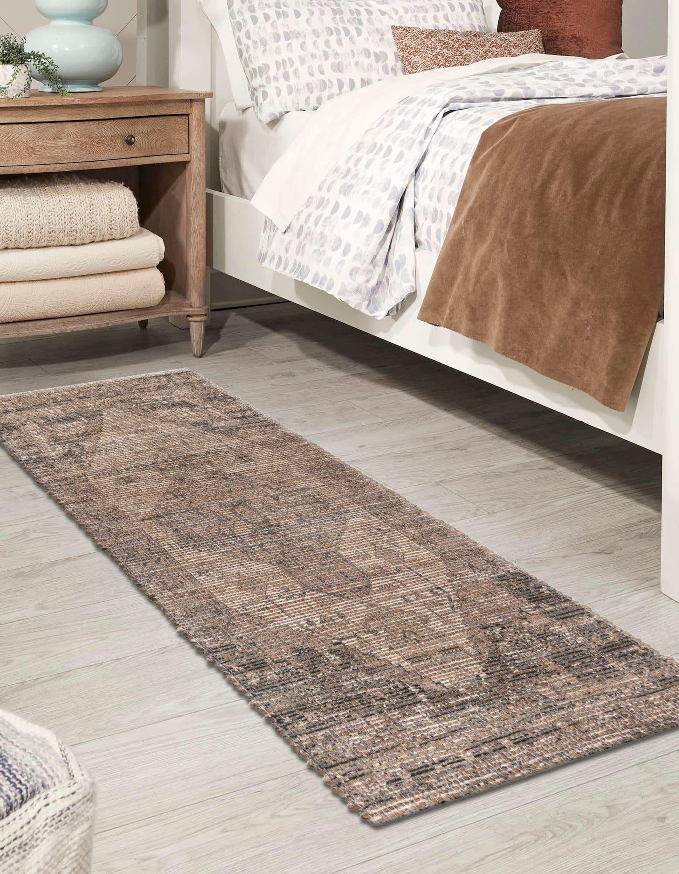 Unique Loom 2' 2 x 6' 1 Chenille Jute  Runner Rug