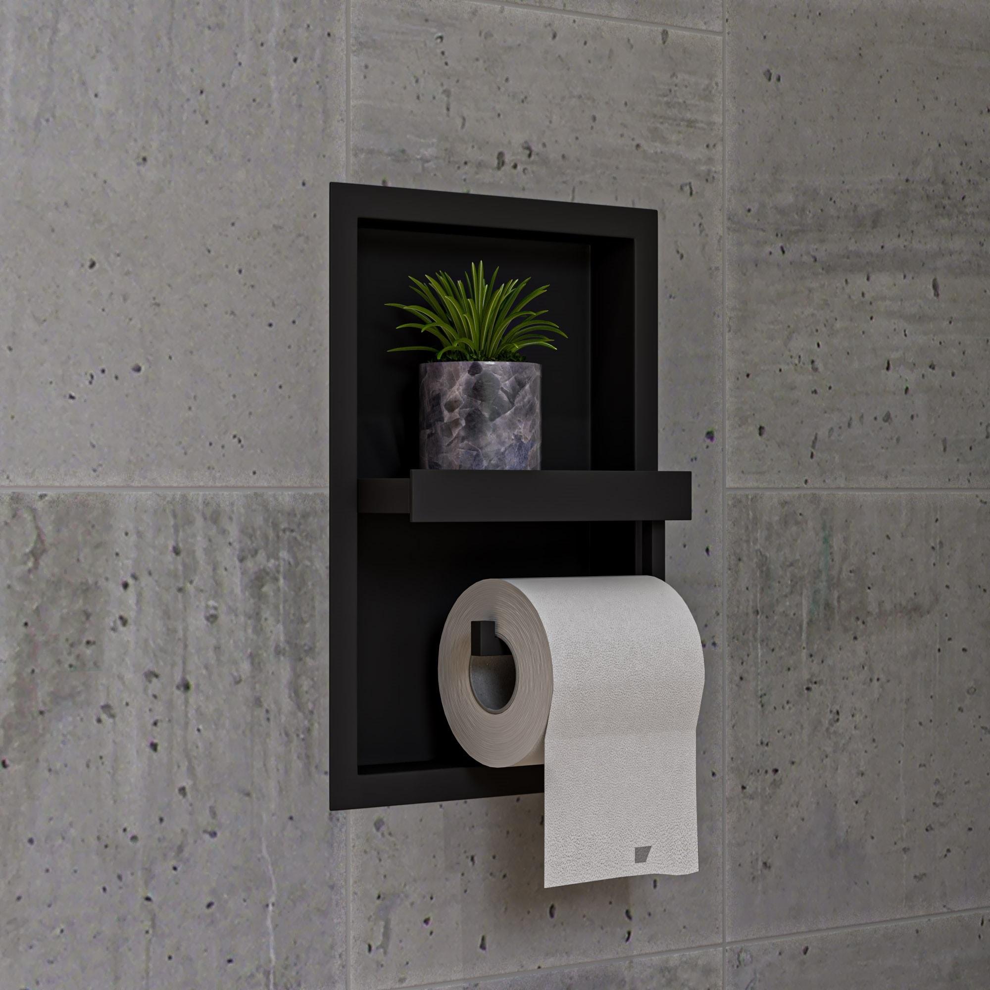 PVD Stainless Steel Recessed Toilet Paper Holder / Bathroom Niche