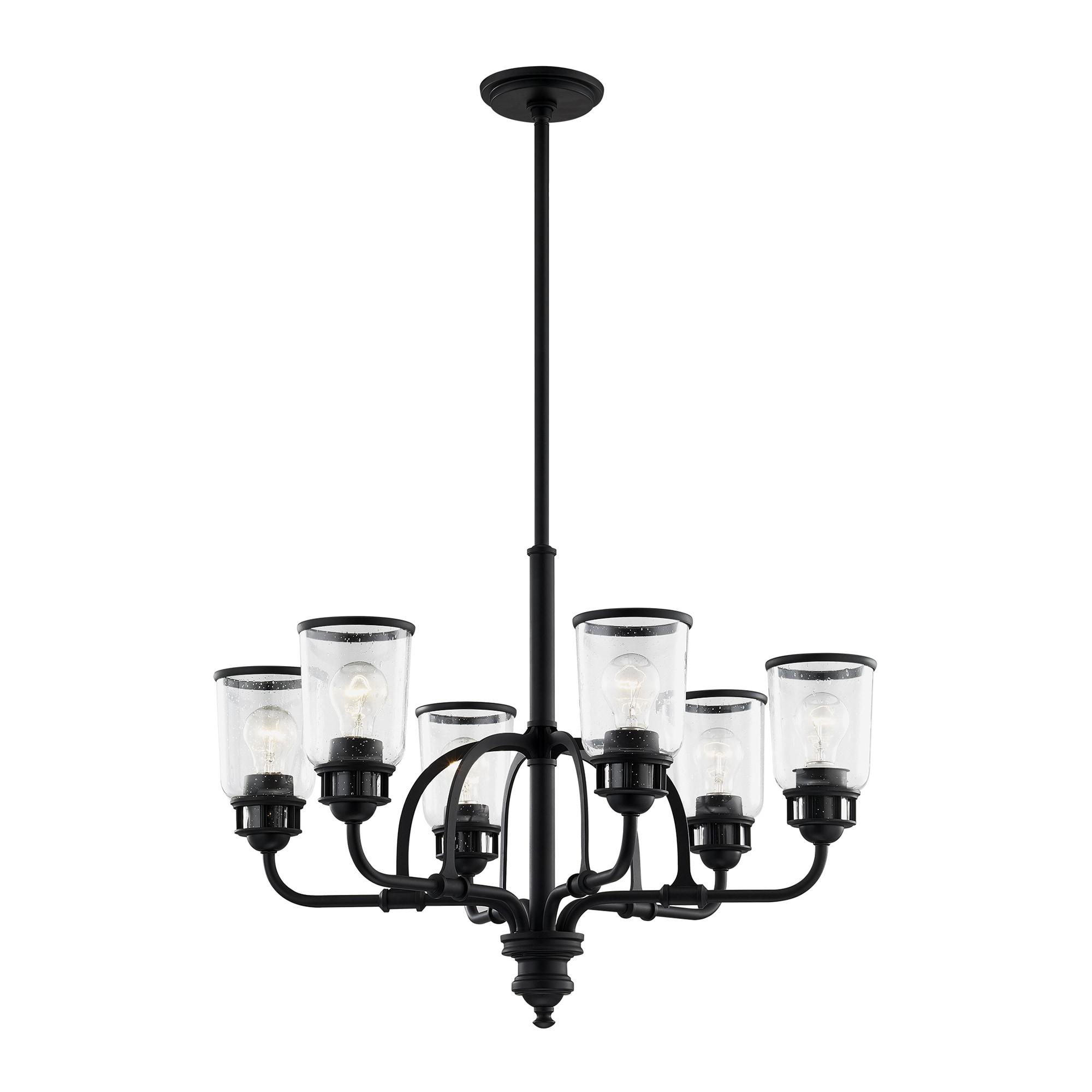 Livex Lighting Lawrenceville 6 -Light Matte Black Traditional For Use in Bathrooms, Bedrooms, Dining Rooms, Foyers, Kitchens, Living Rooms Chandelier