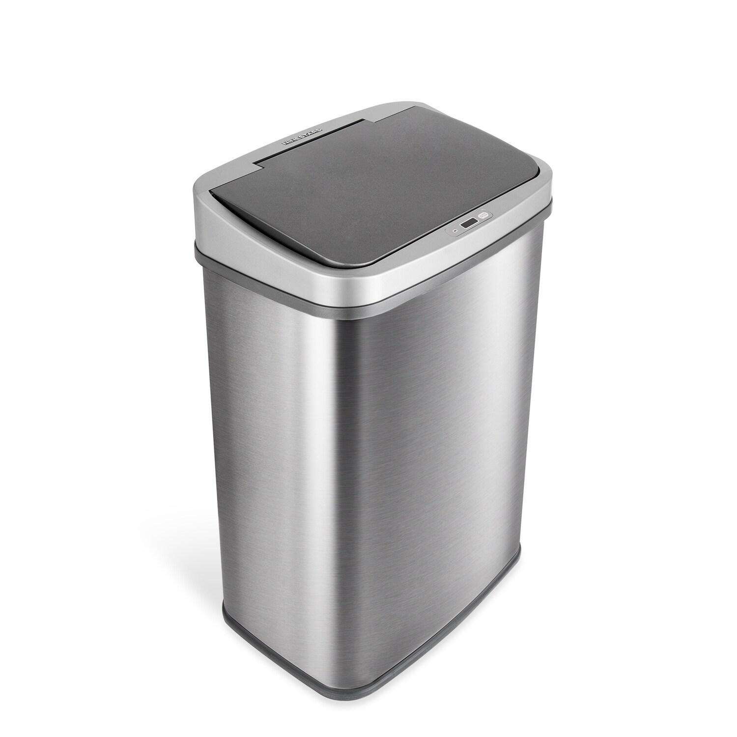 Nine Stars 13.2 Gallon Stainless Steel Motion Sensor Trash Can