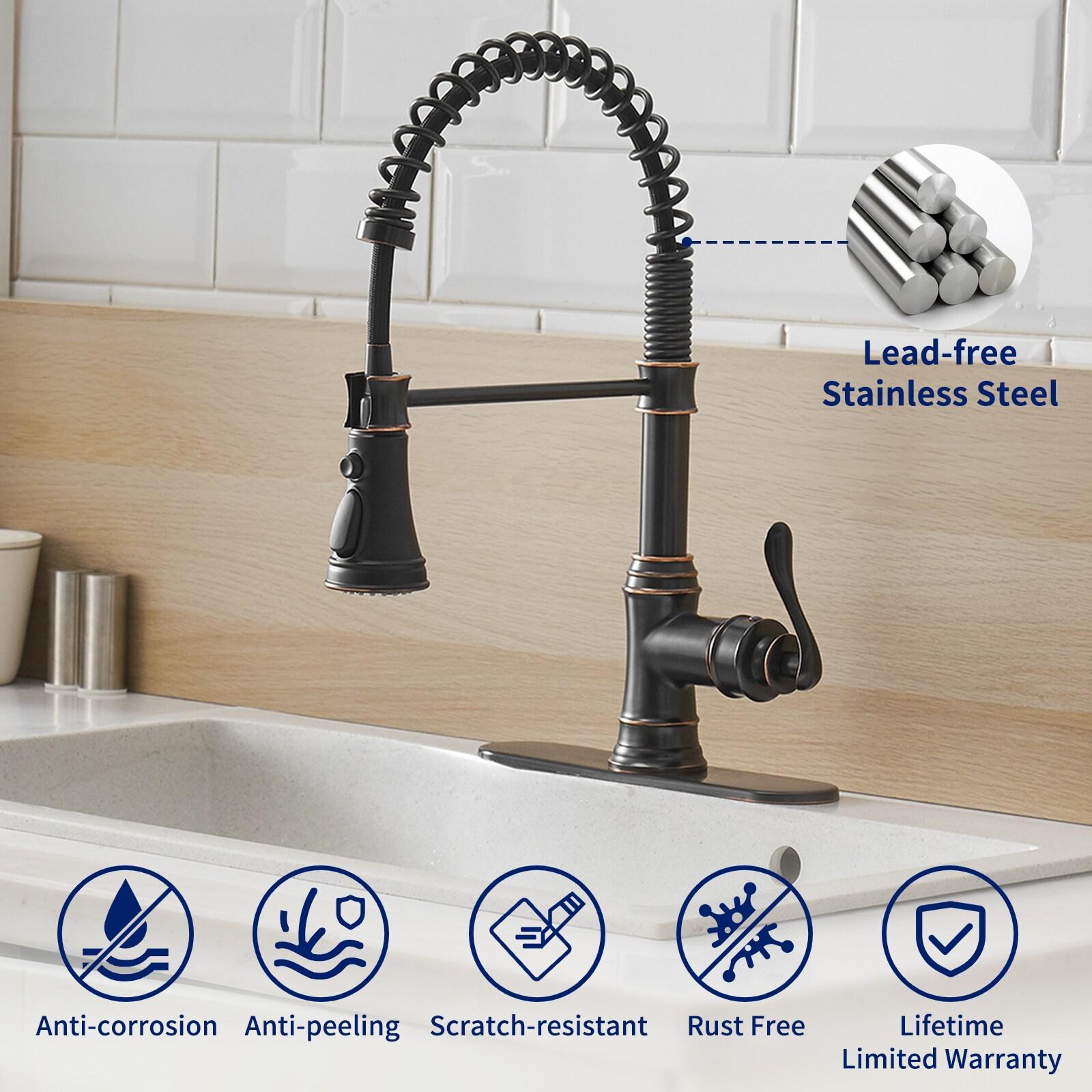 Single Handle 3 Spray Pull Down Sprayer Kitchen Faucet