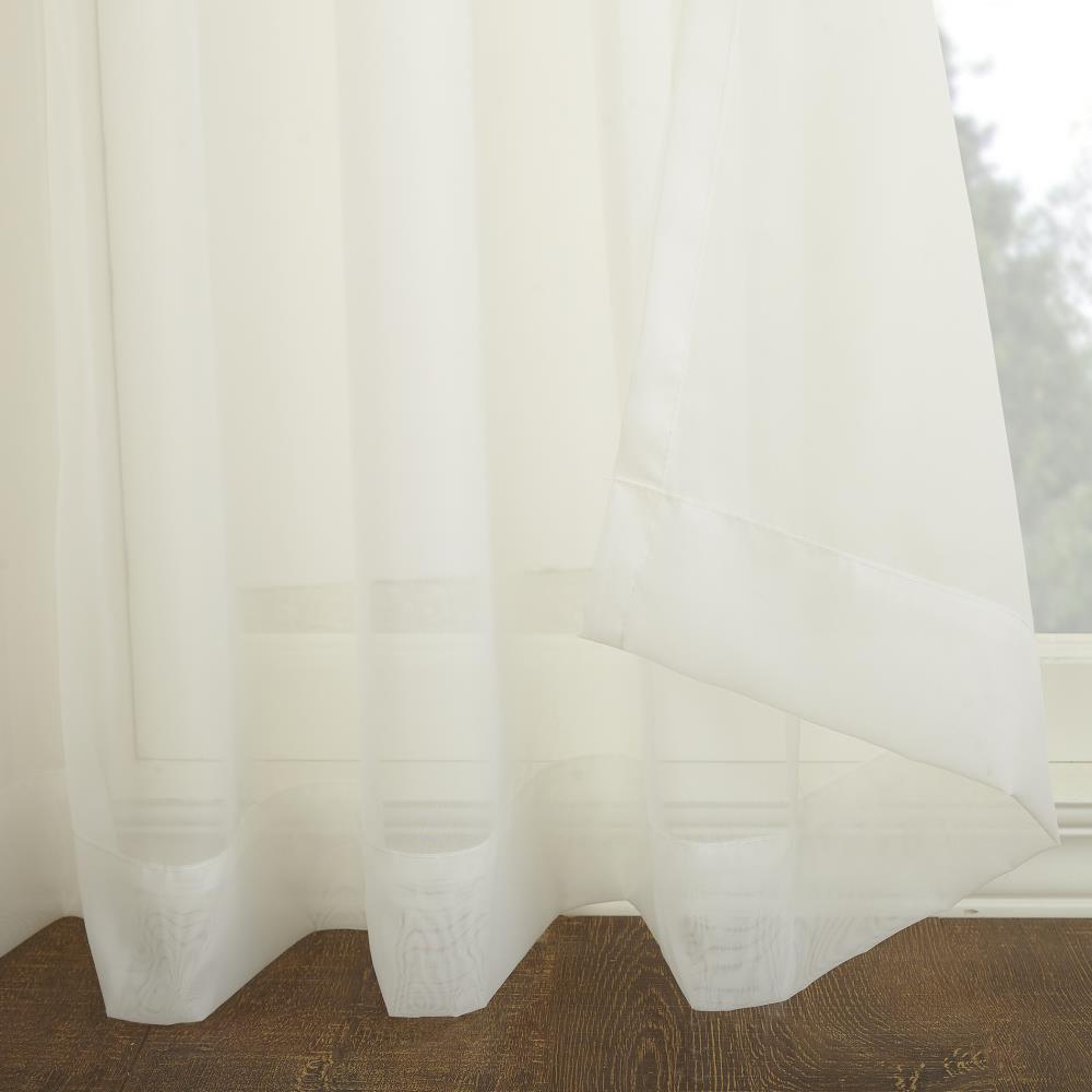 100"x84" Emily Sheer Extra-Wide Voile Sliding Door Patio Curtain Panel Ivory - No. 918
