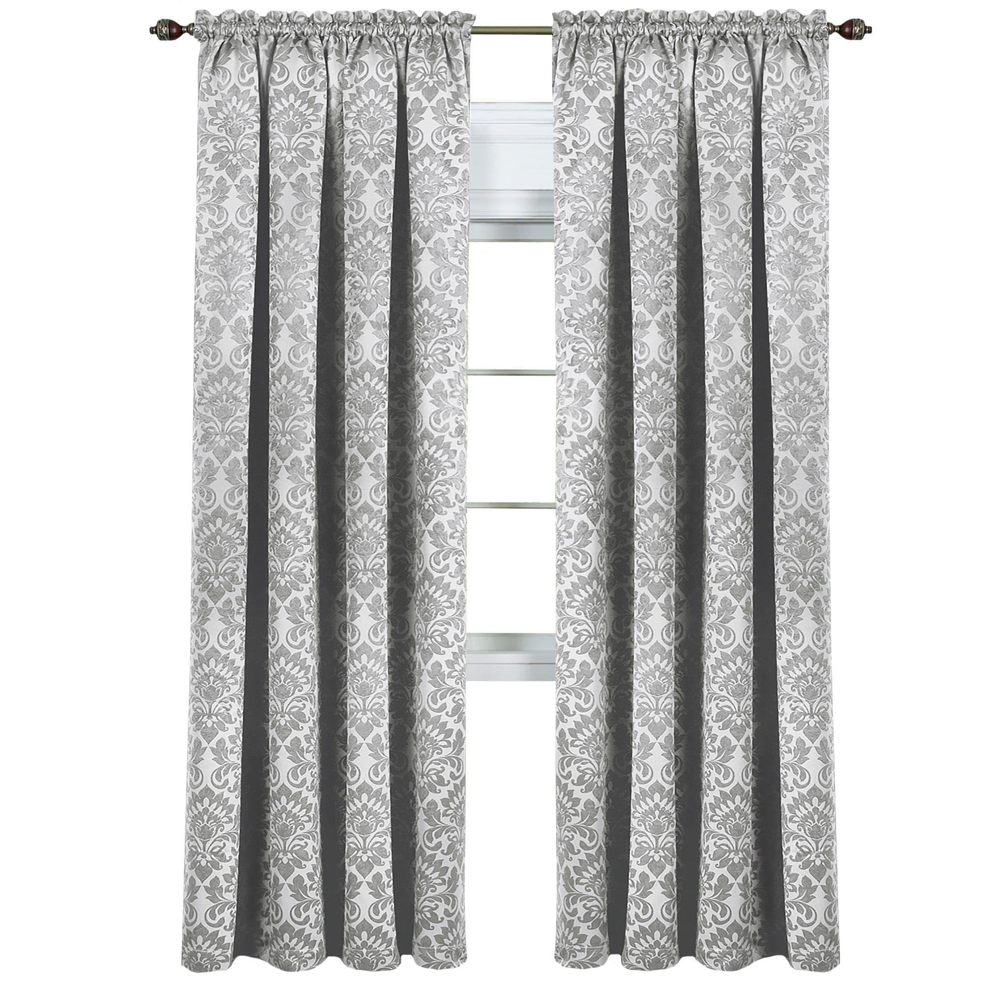 Achim Sutton Window Curtain Panel 52x63 - Silver