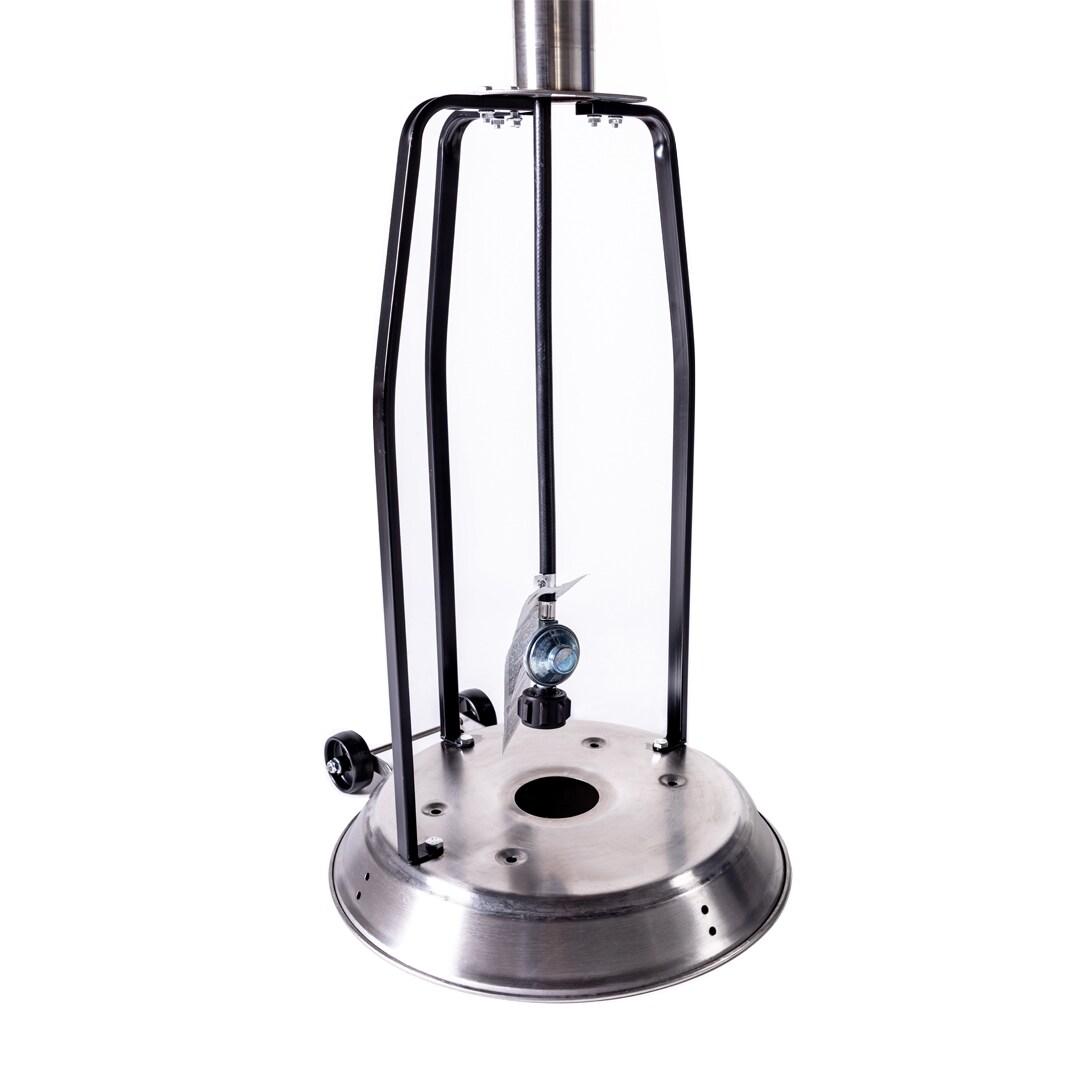 Stainless Steel 88-Inch Propane Patio Heater with Wheels