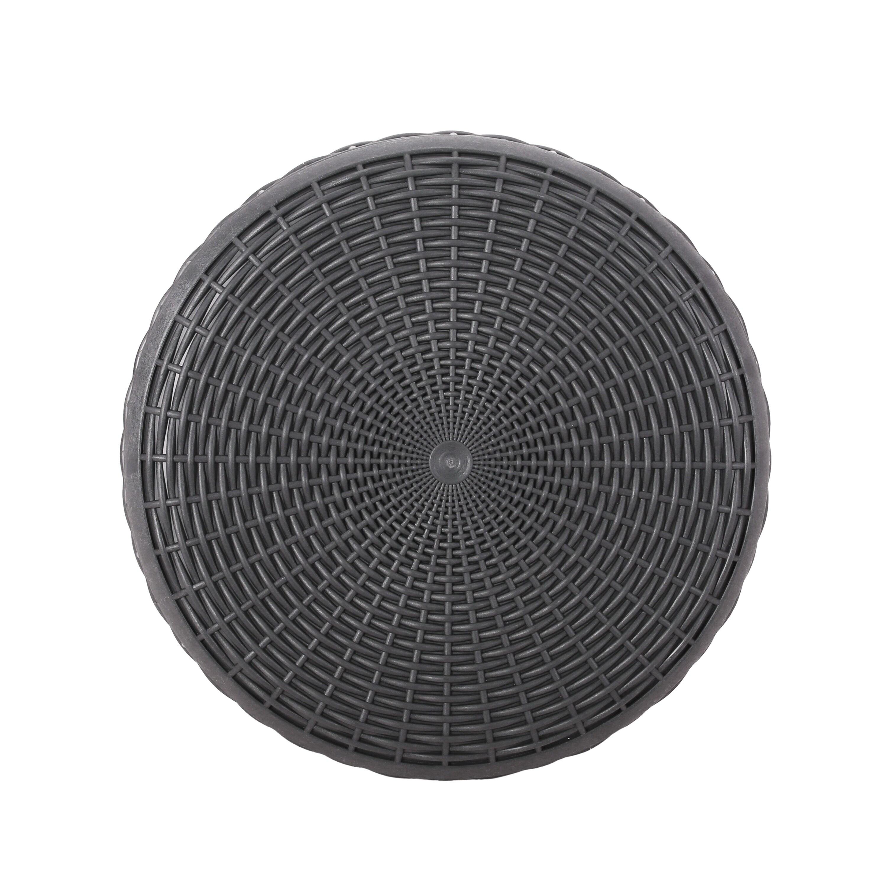 Olivo Patio Faux Wicker Patio Table - Dark Gray - Christopher Knight Home