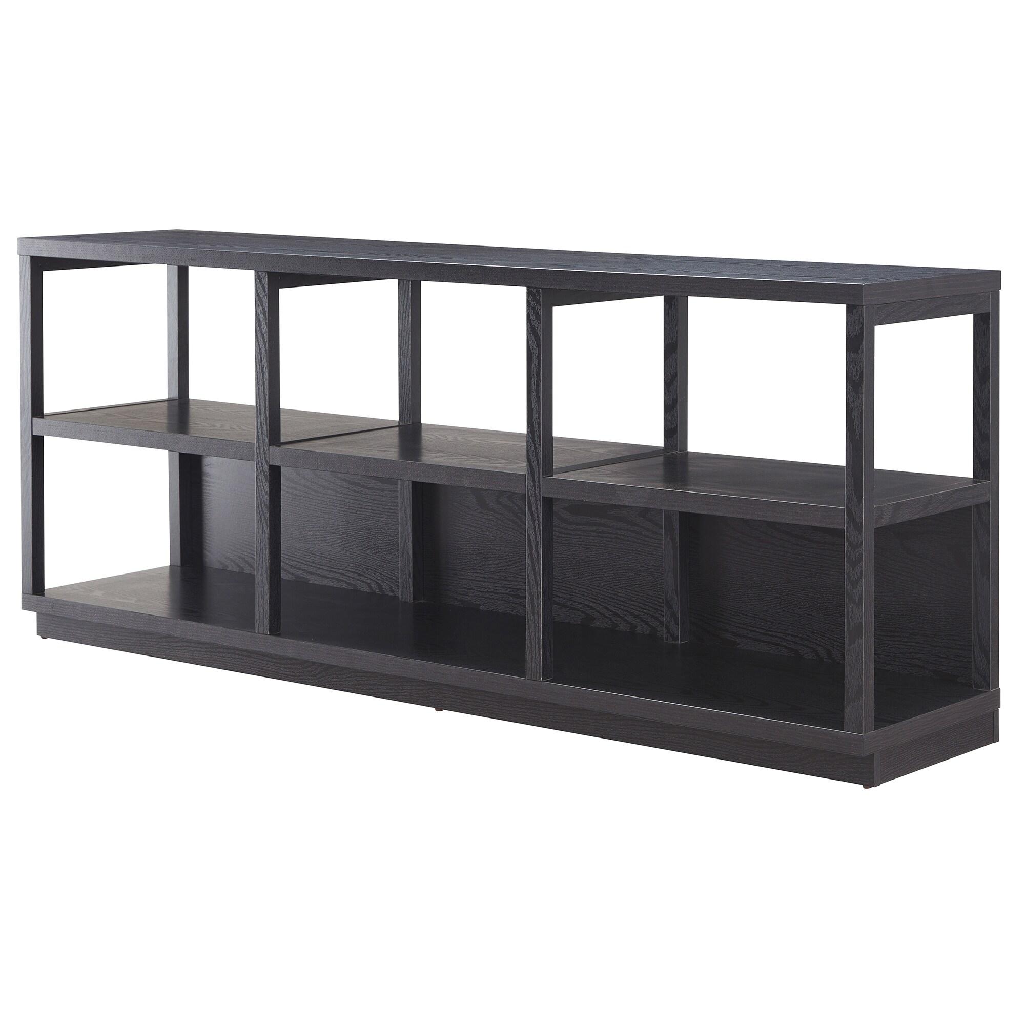Evelyn&Zoe Thalia Rectangular TV Stand for TV's up to 75", Black