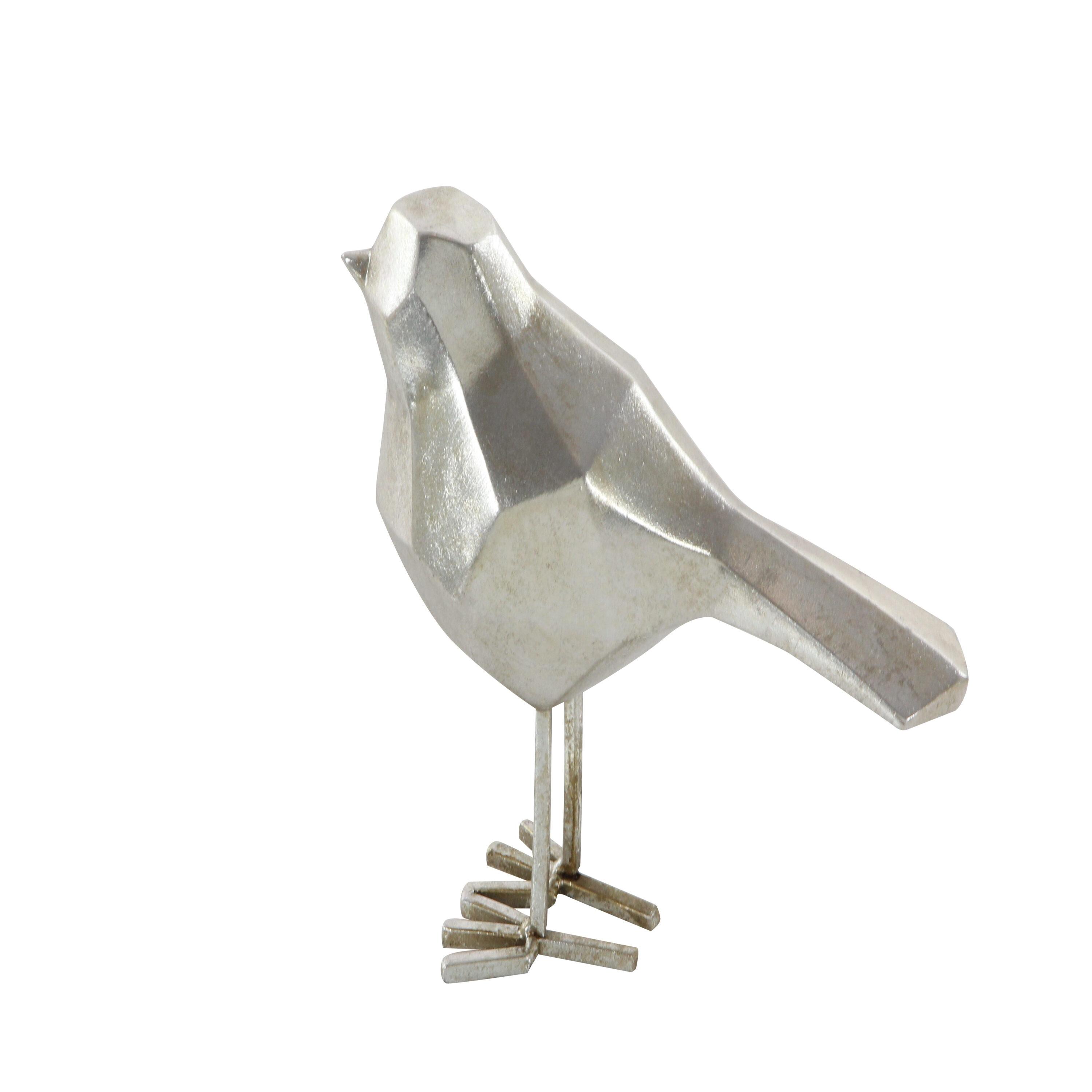 Polystone Bird Decorative Sculpture with Origami Accents