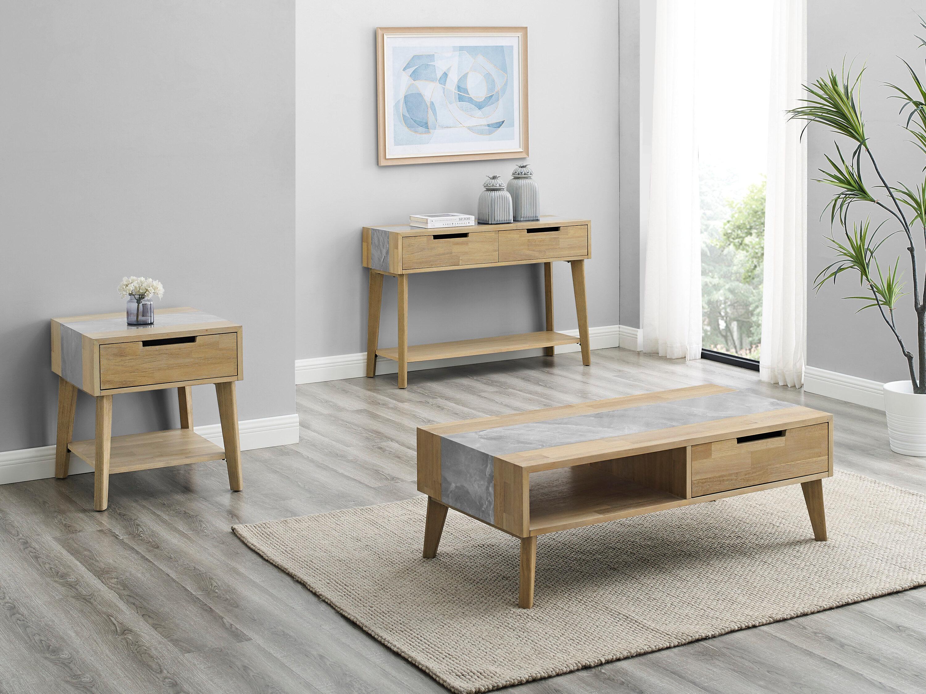 Calgary Gray Sintered Stone Cocktail Table