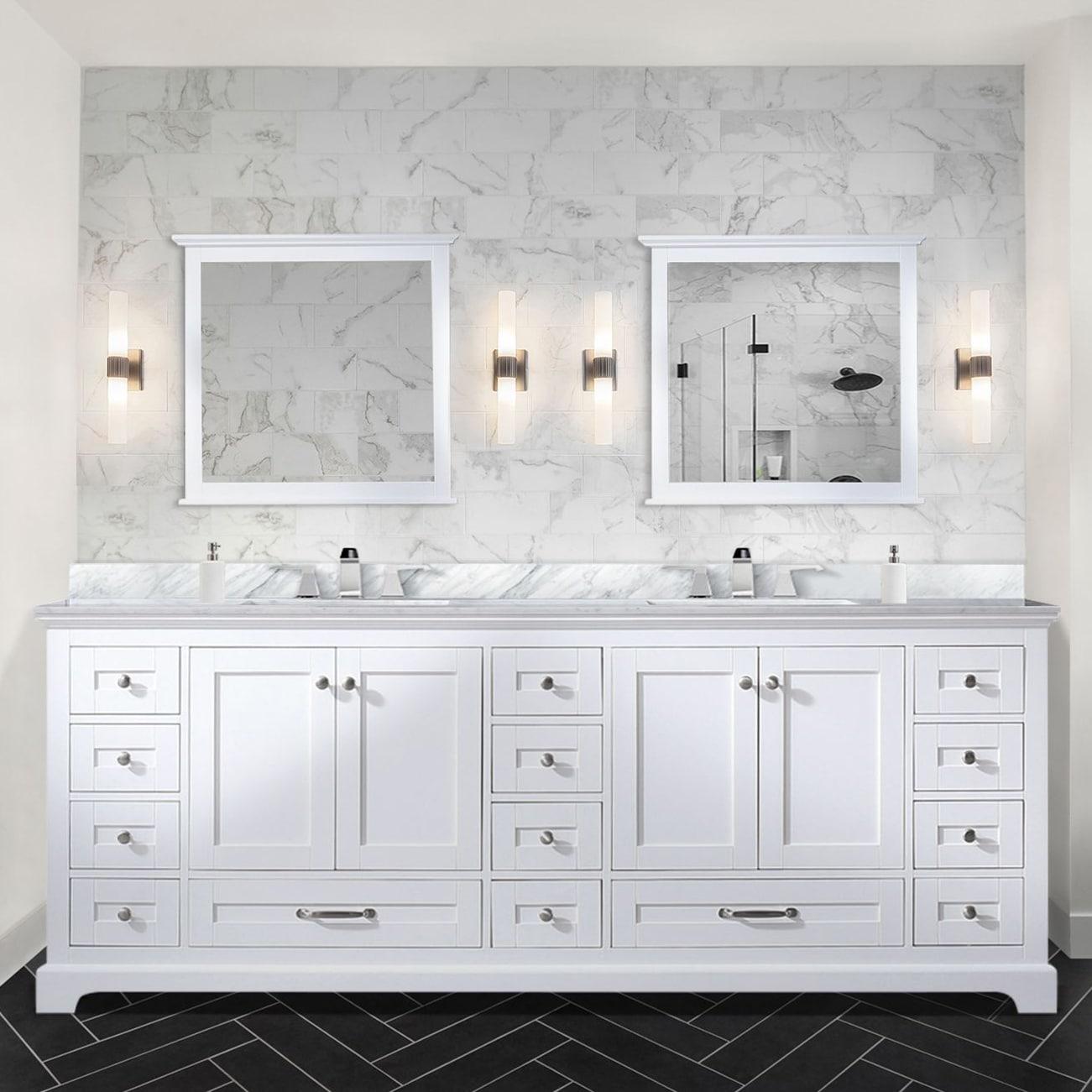 Lexora Dukes 84" Double Bathroom Vanity Base Only
