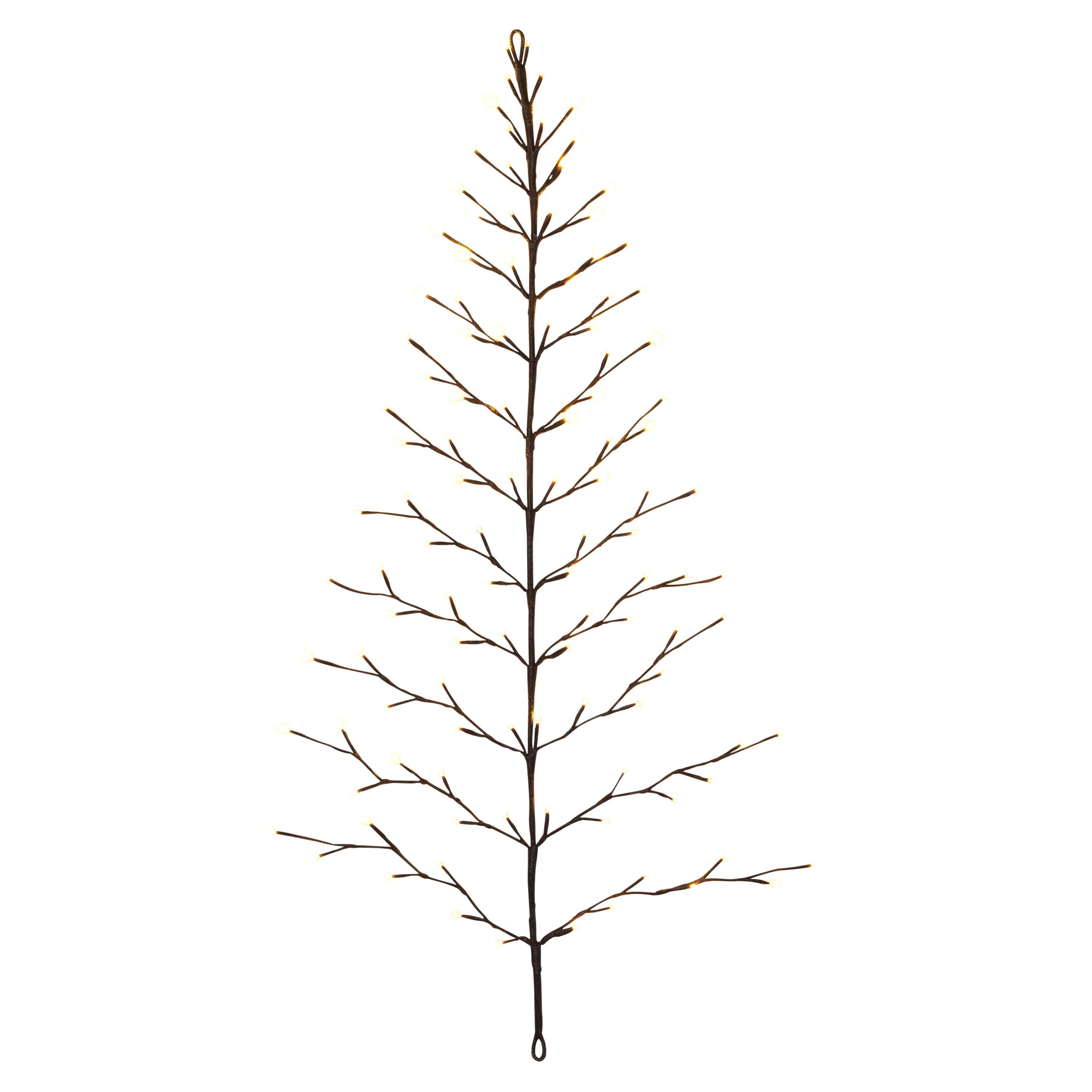 Gerson 4-Foot High Battery-Operated Tree Shape Birch Wall Hanging with Timer Feature