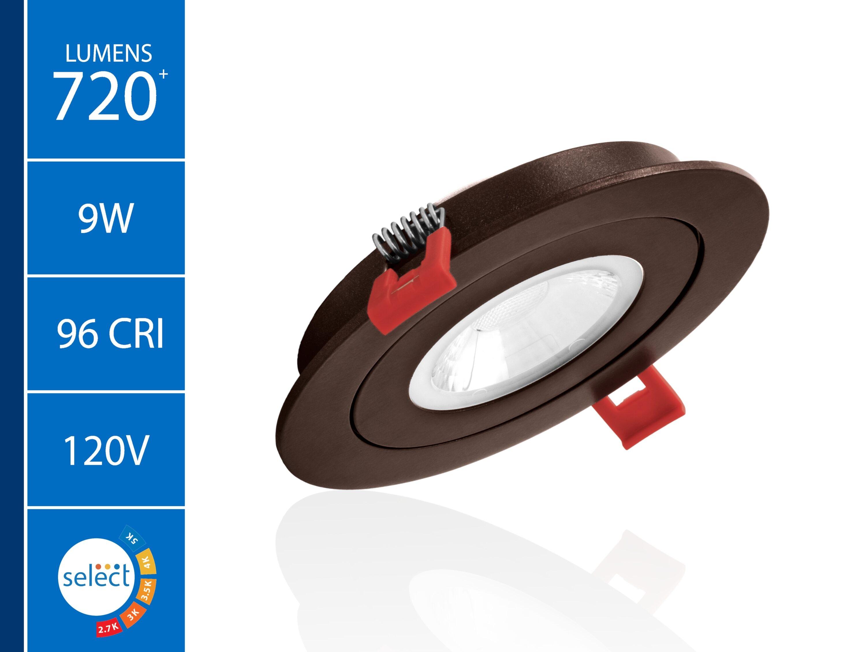 DGF43 4'' Selectable Color Temperature Dimmable Air-Tight IC Rated LED Canless Recessed Lighting Kit