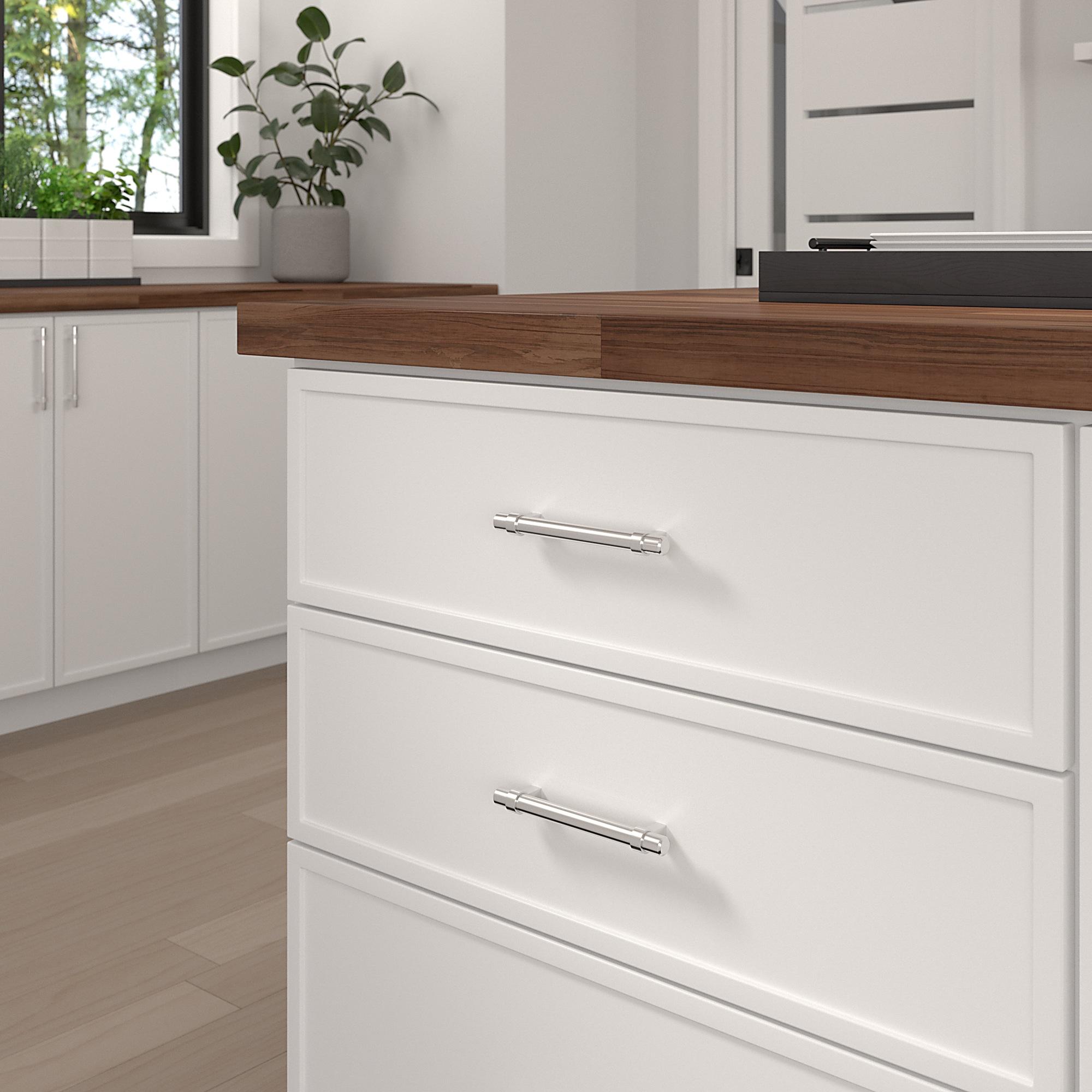 Richelieu Hardware BP5016128195 Contemporary Metal Pull ,5 ', Brushed Nickel