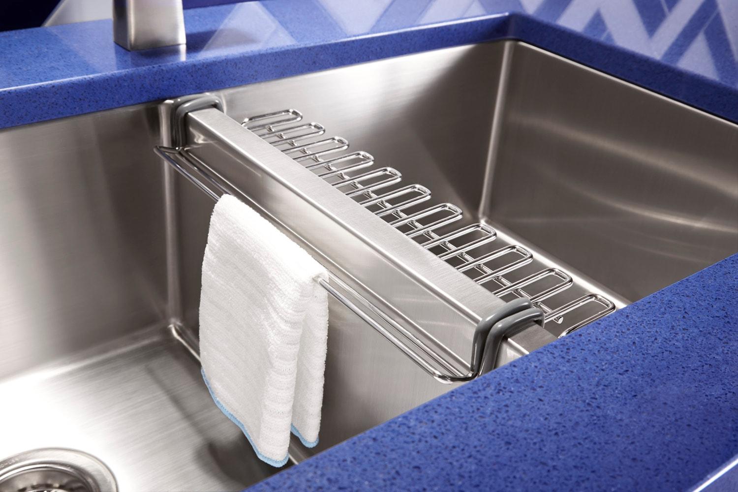 Strive 32" L x 18-1/4" W x 9-5/16" Under-Mount Double-Equal Kitchen Sink with Basin Rack