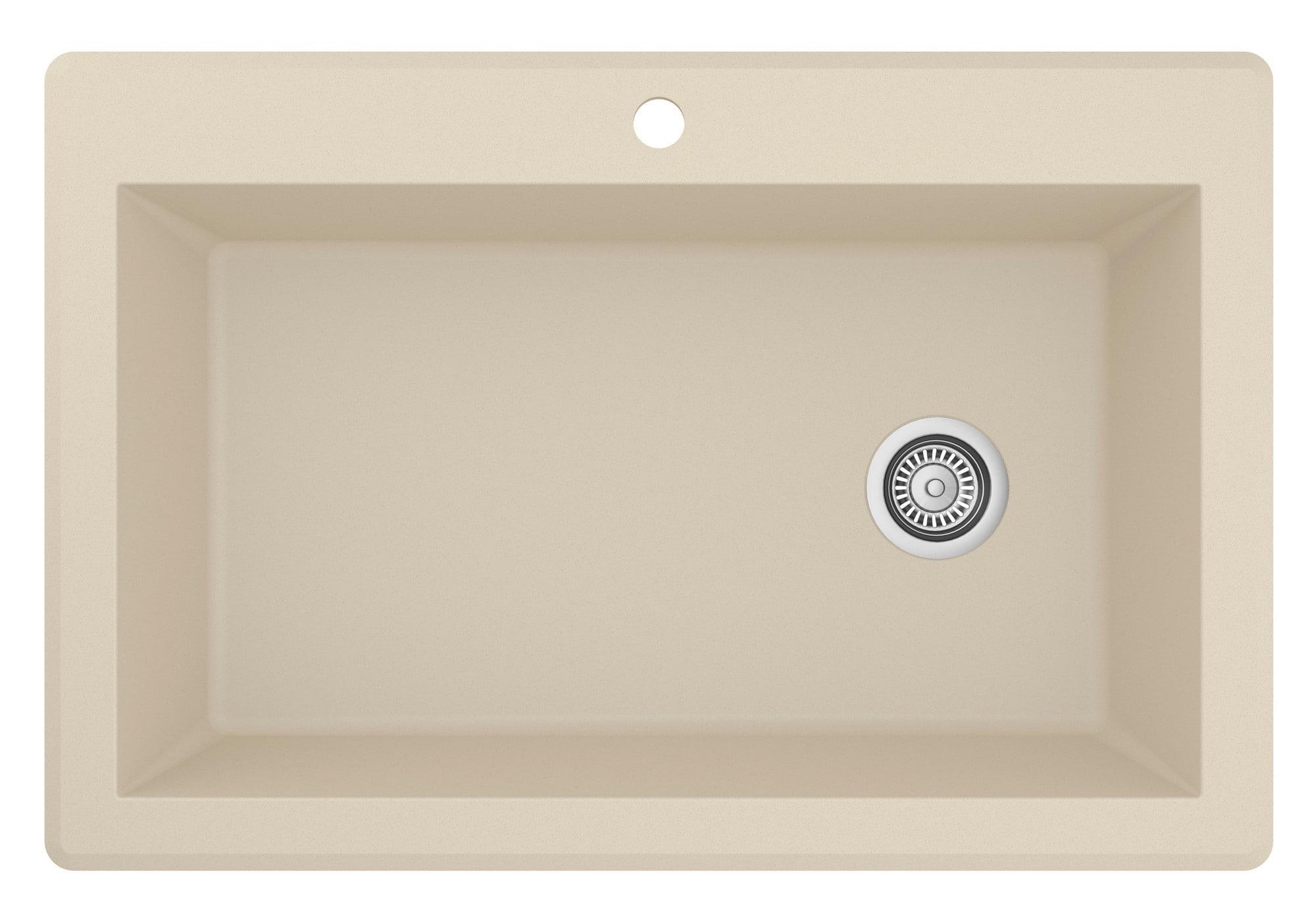 Karran Karran Drop-in Quartz Composite 33'' X 22'' 1-Hole Single Bowl Kitchen Sink QT-670-BI